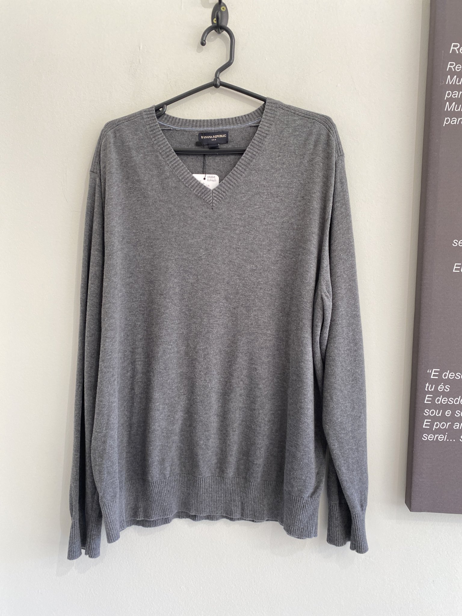 Sueter cinza Banana Republic de algodão - GG