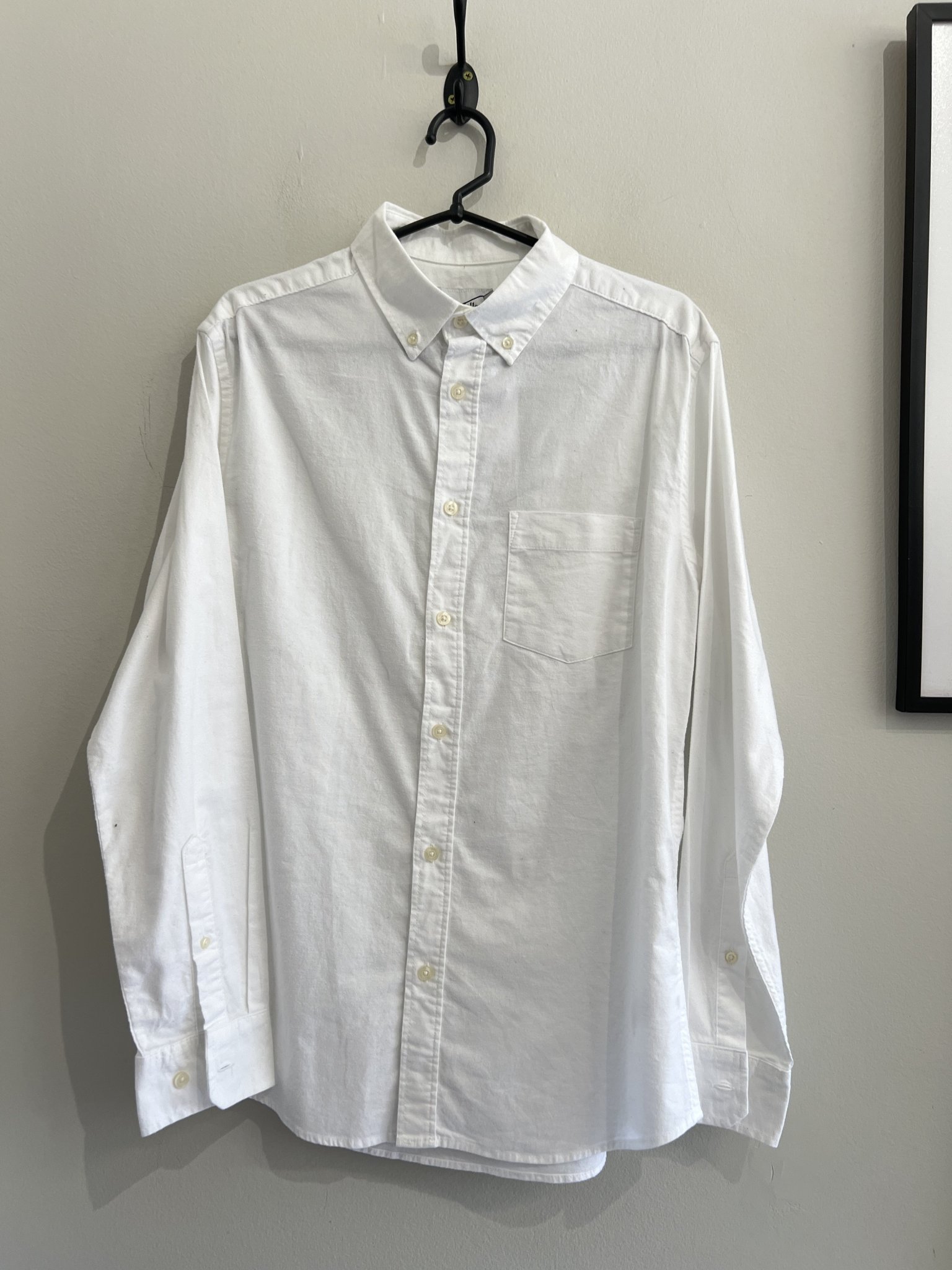 Camisa branca m/longa Goodfellow de algodão  - M