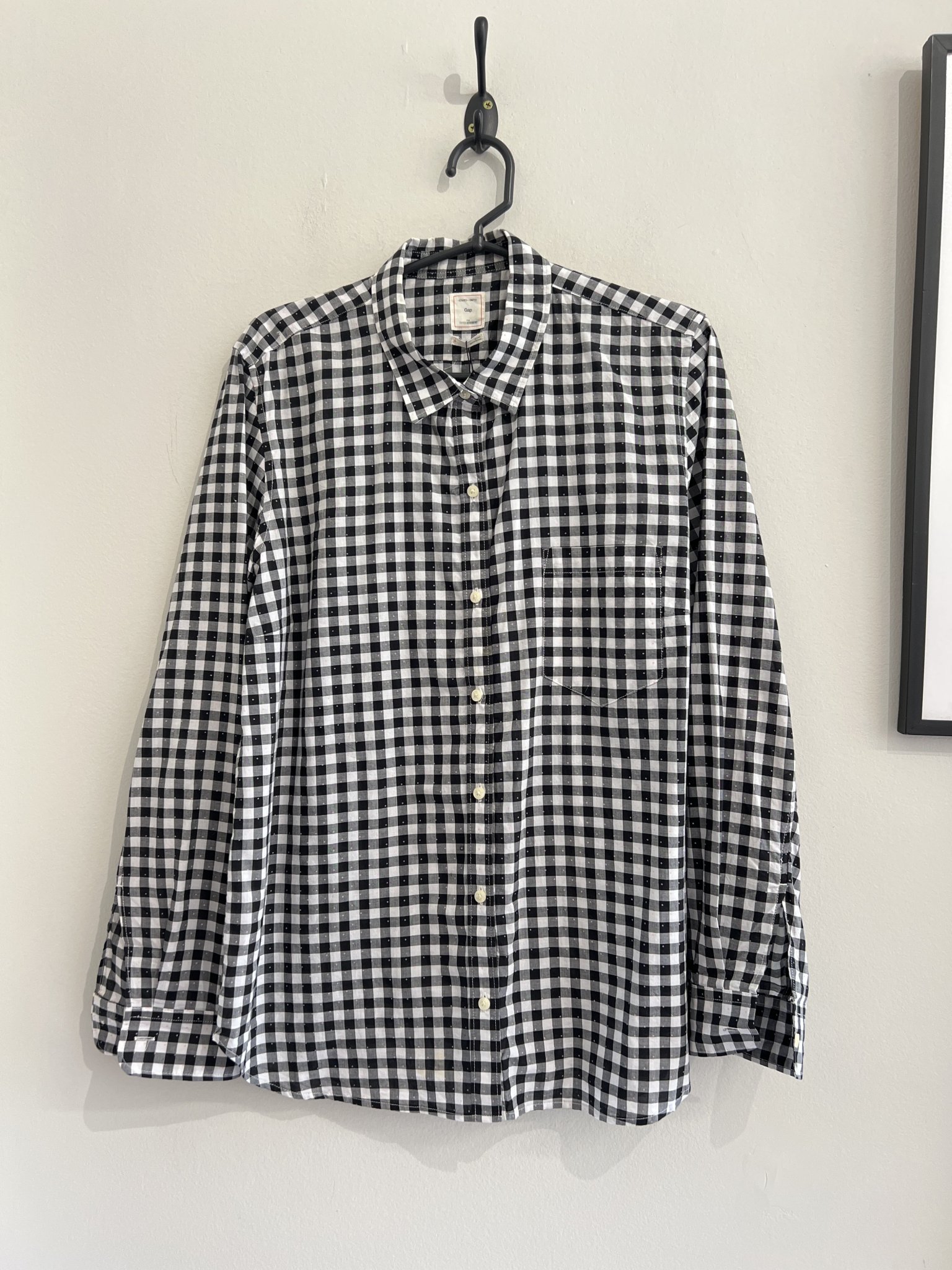 Camisa quadriculada P&B m/longa Gap de algodão - G