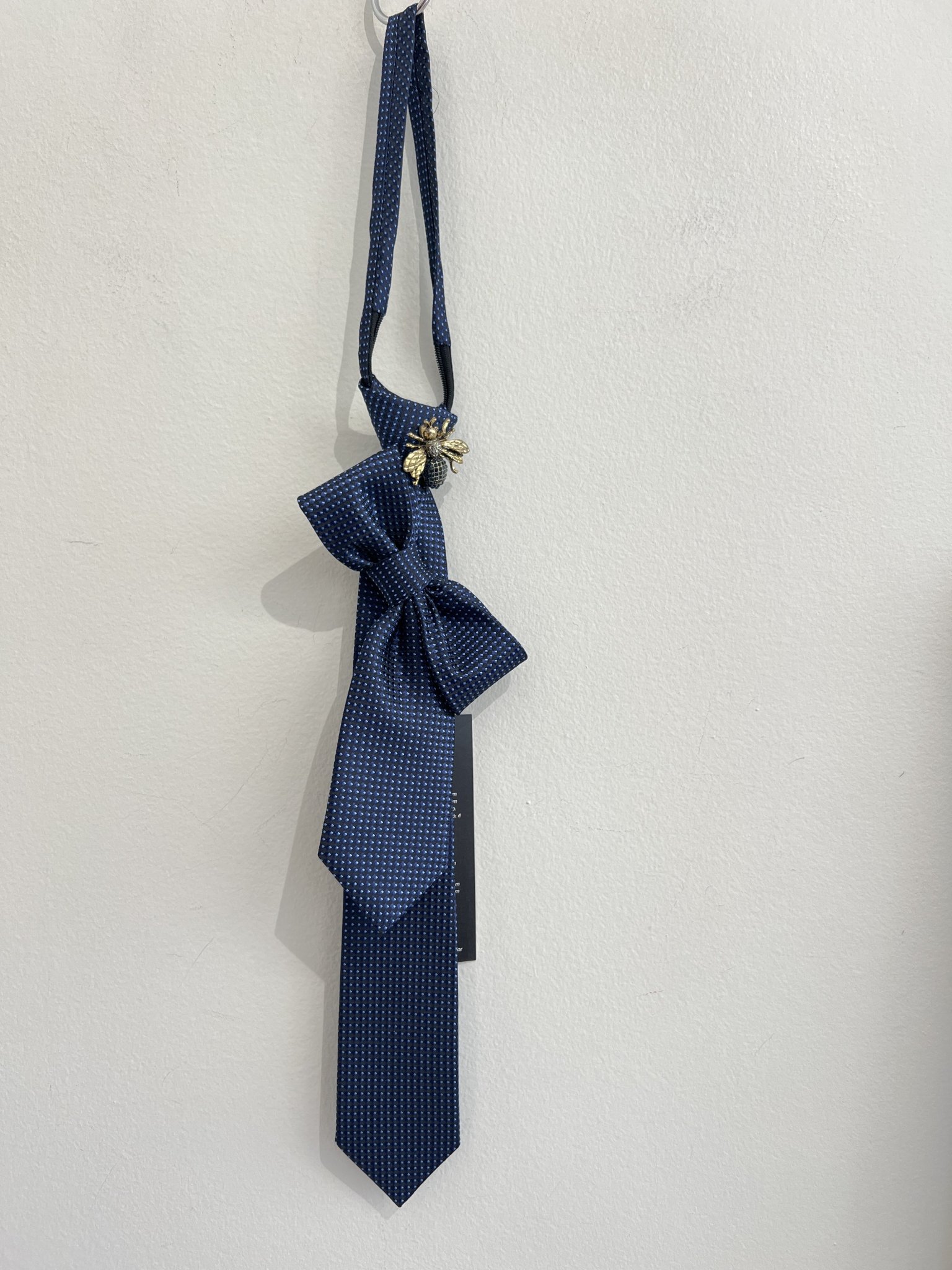 Gravata slim laço azul