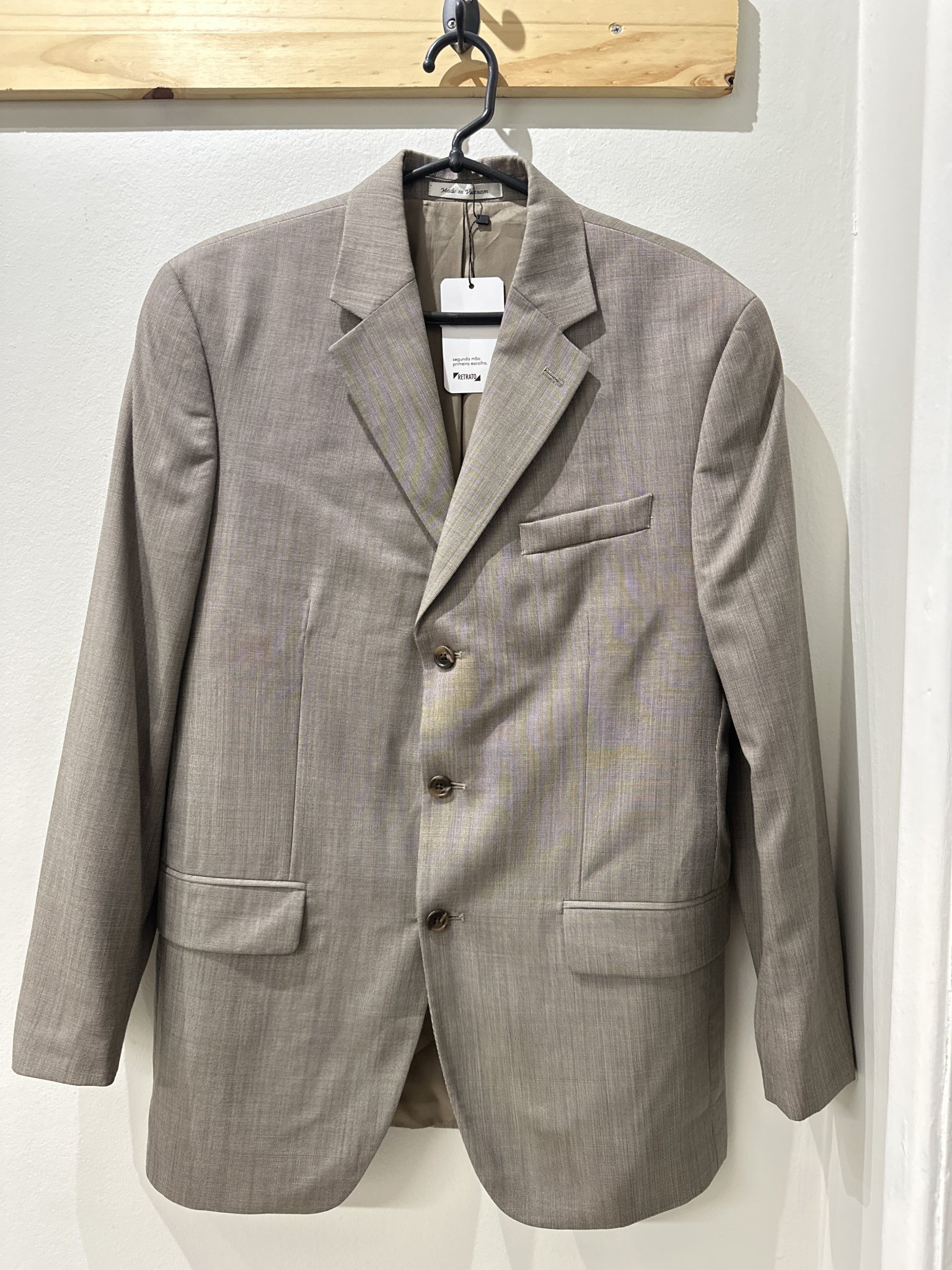 Blazer bege oliva xadrez Michael Kors - M