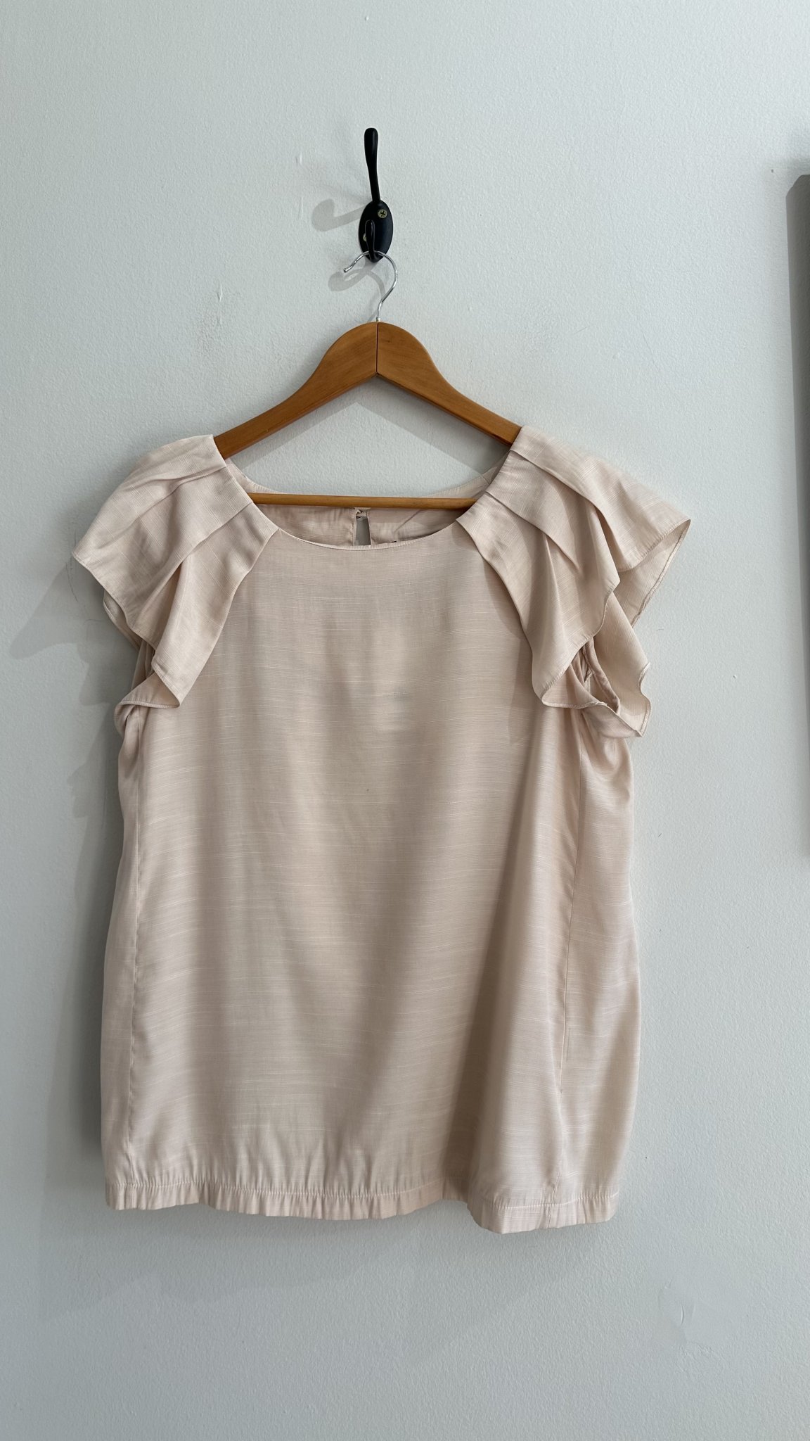 Blusa bege m/curta sino grapeada Cheroy - M tamanho M - foto principal