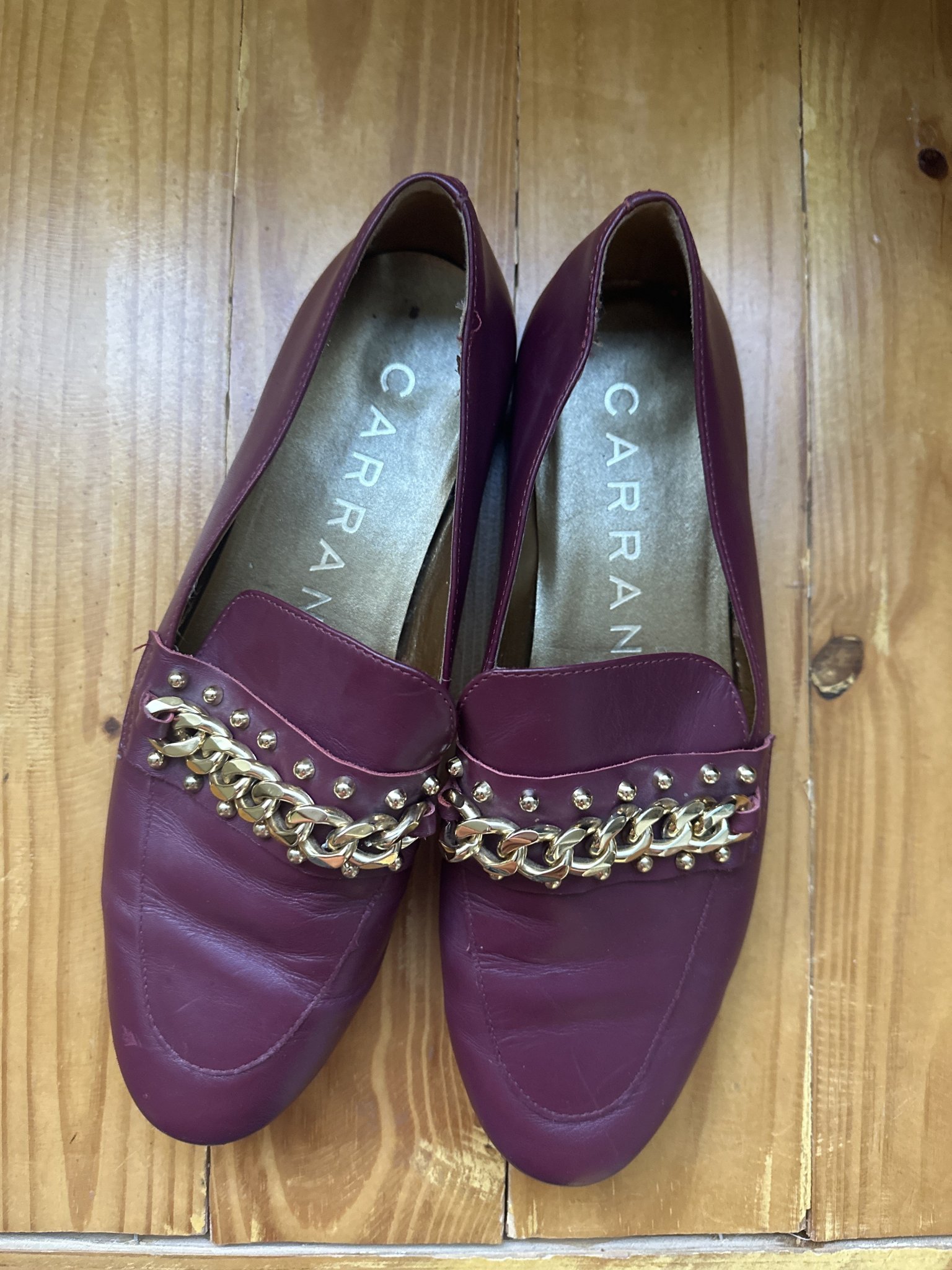 Mocassim bordo c/fivela dourada Carrano *sinais - 39 Vinho, Cinza, Roxo tamanho 39 - foto principal