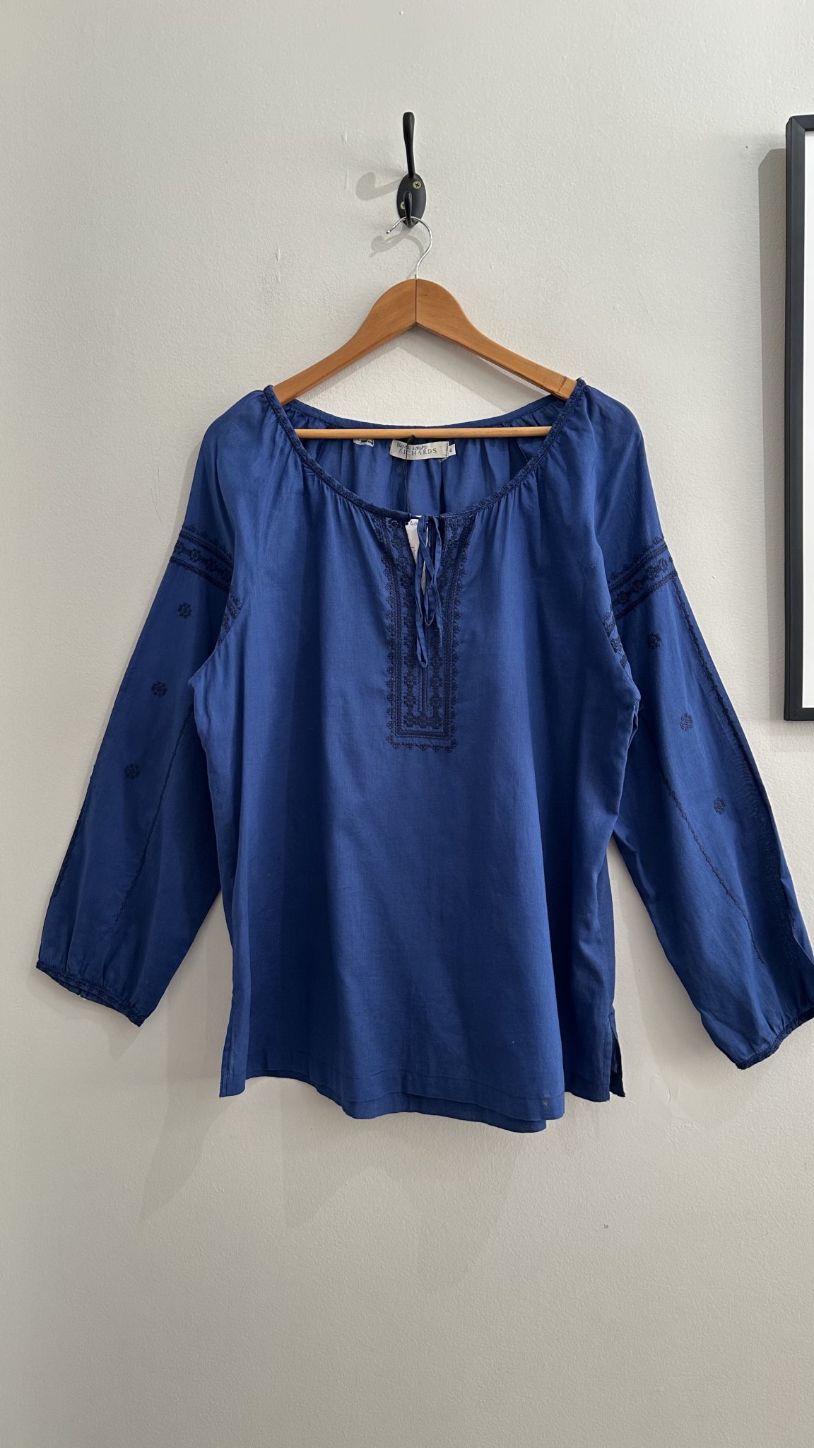 Blusa azul marinho m/longa Richards - M azul, azul-marinho tamanho M - foto principal
