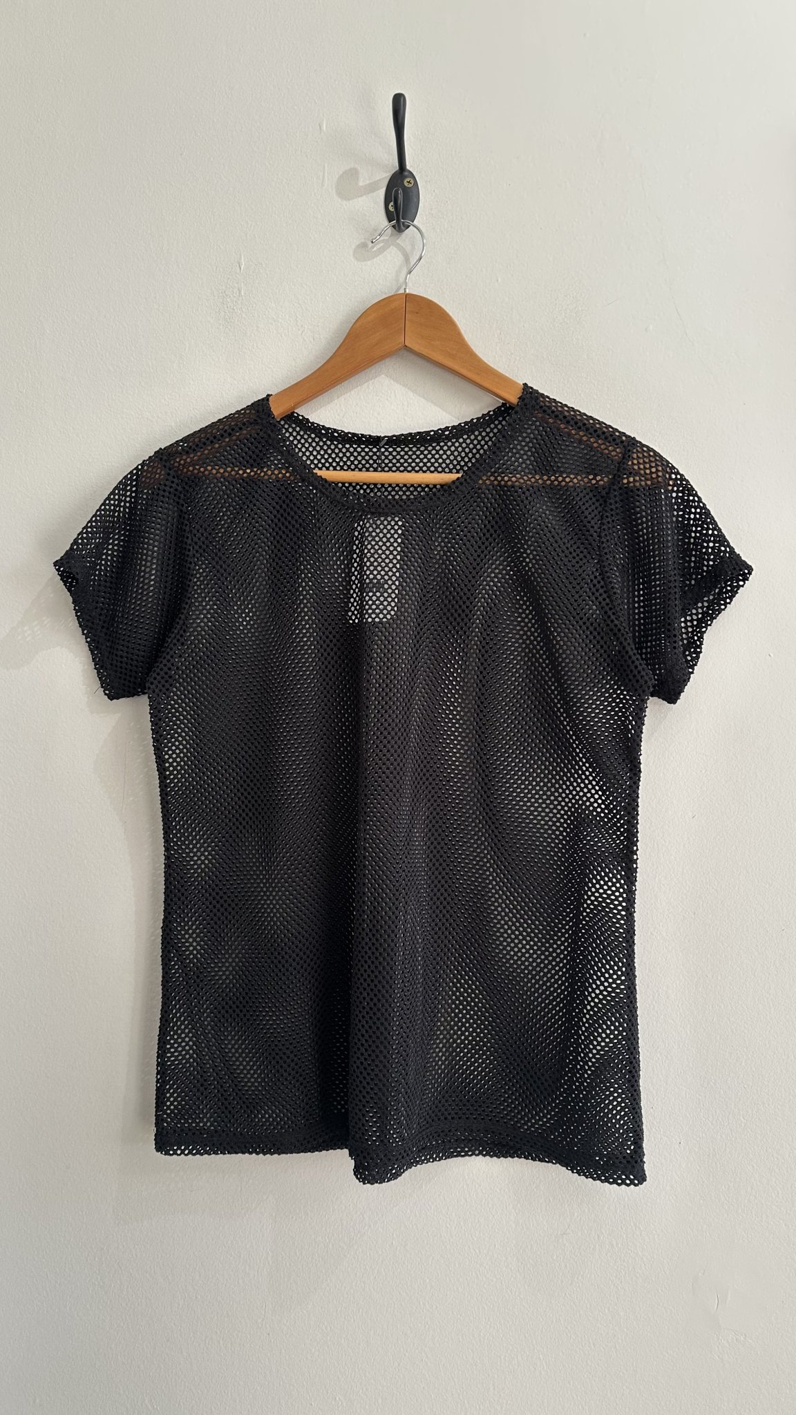 Blusa preta telada m/curta - M Preto tamanho M - foto principal