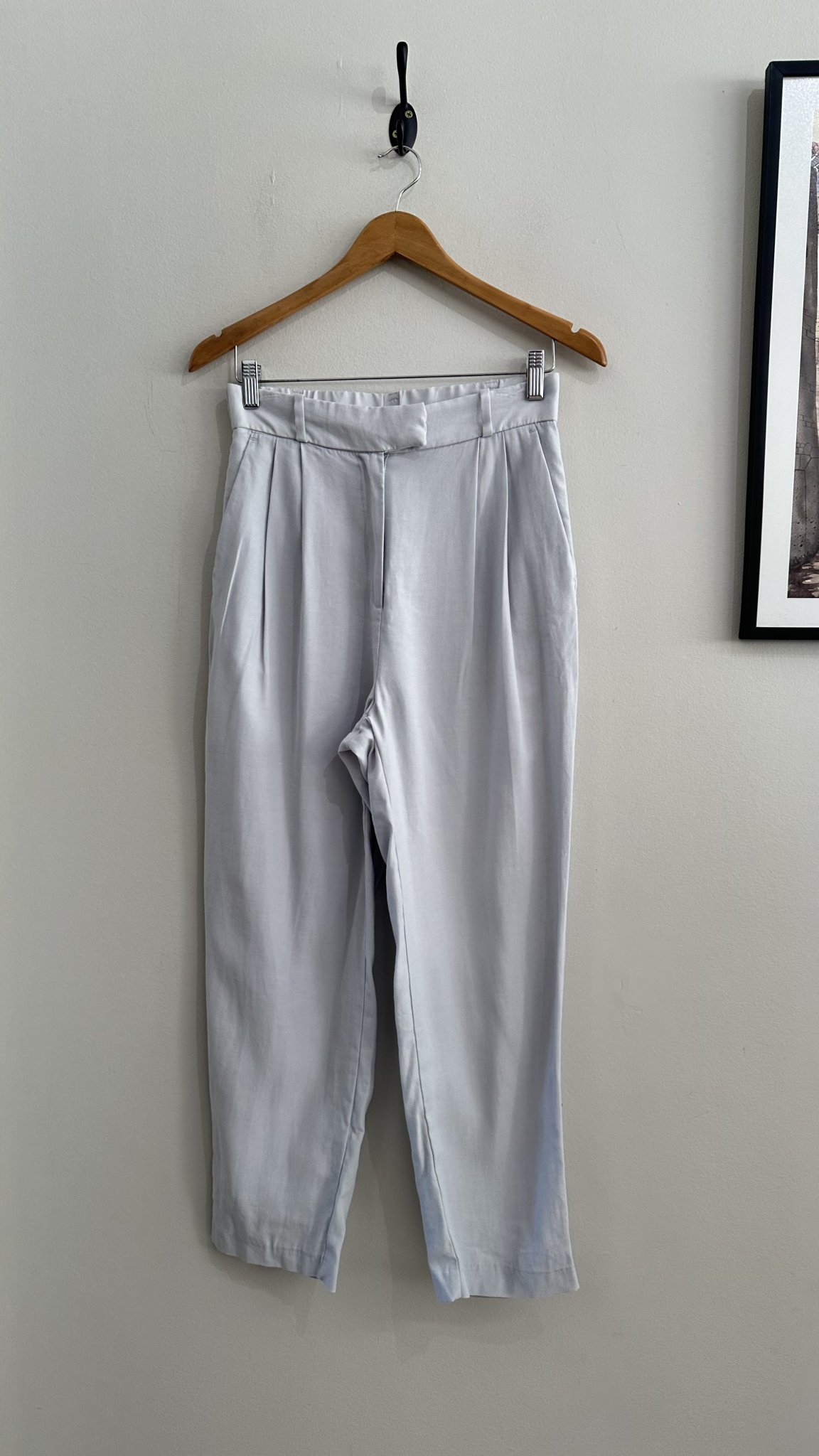 Calça pantalona azul bebe H&M de linho e viscose - 40/42
