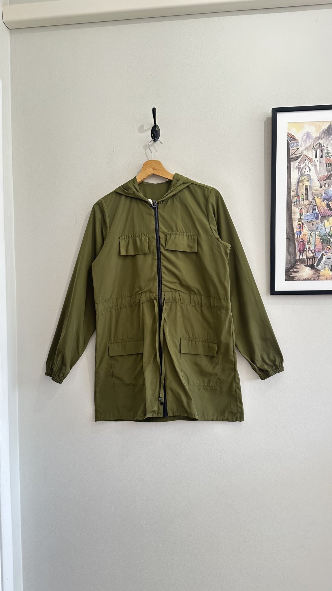 Parka verde oliva tactel Obbis - P/M tamanho P/M - foto principal