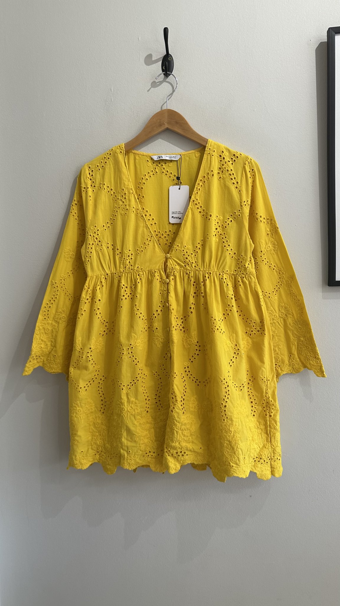 Bata amarela m/longa de botões lasie Zara - M Amarelo tamanho M - foto principal