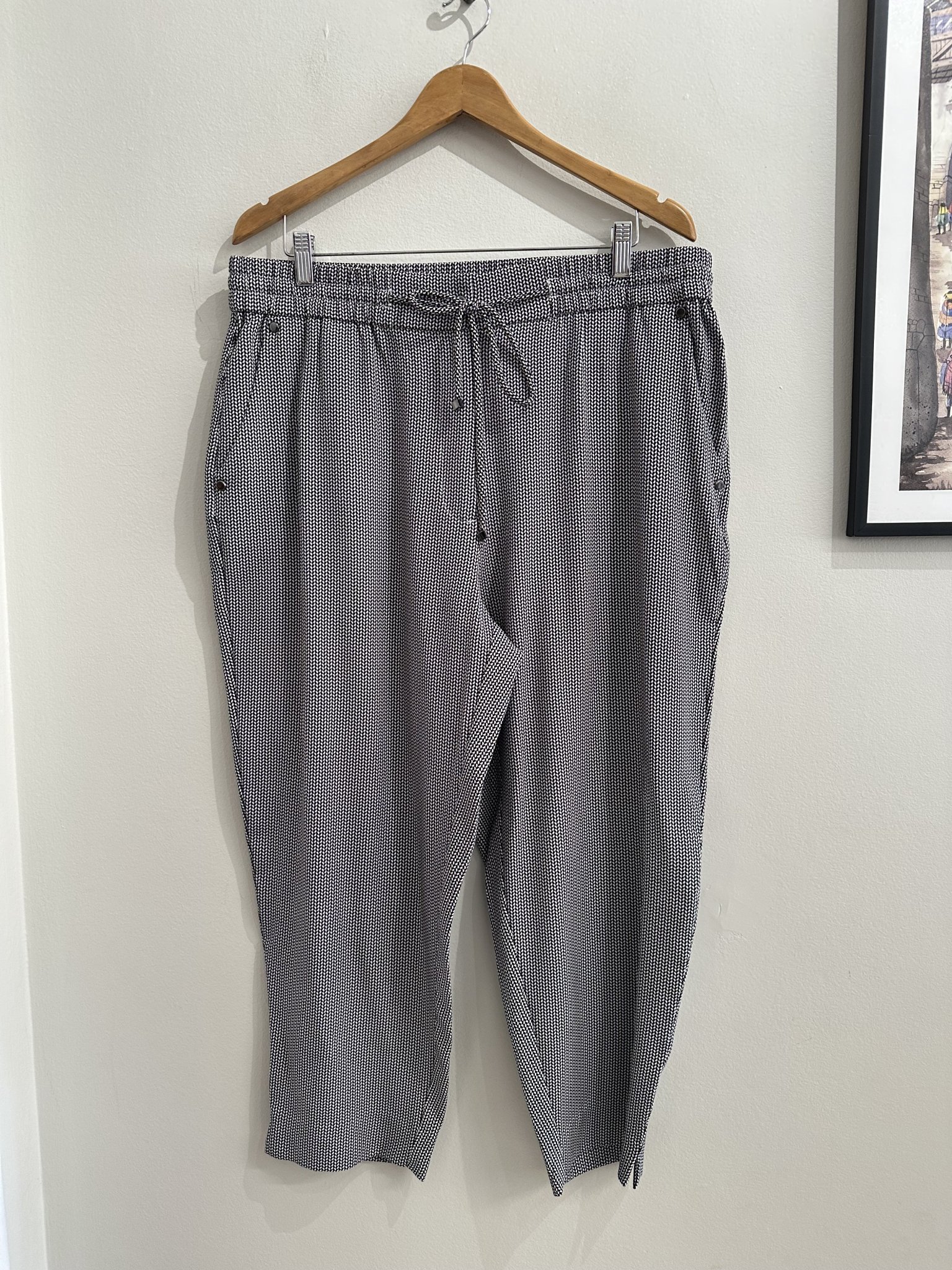 Calça P&B de cintura regulavel Cortelle - GG Preto, Branco tamanho GG - foto principal