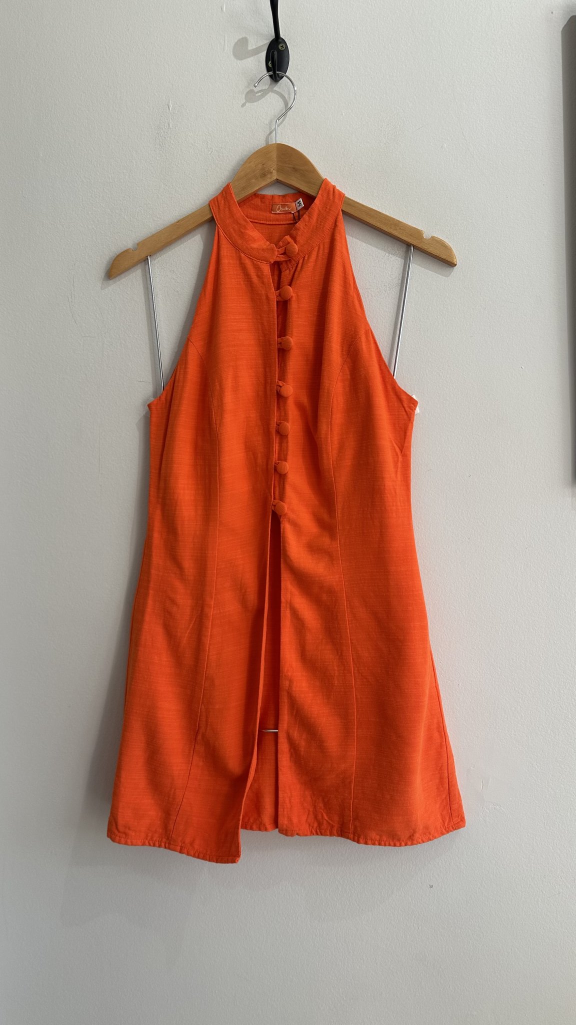Maxiblusa laranja de botões Orada - M tamanho M - foto principal