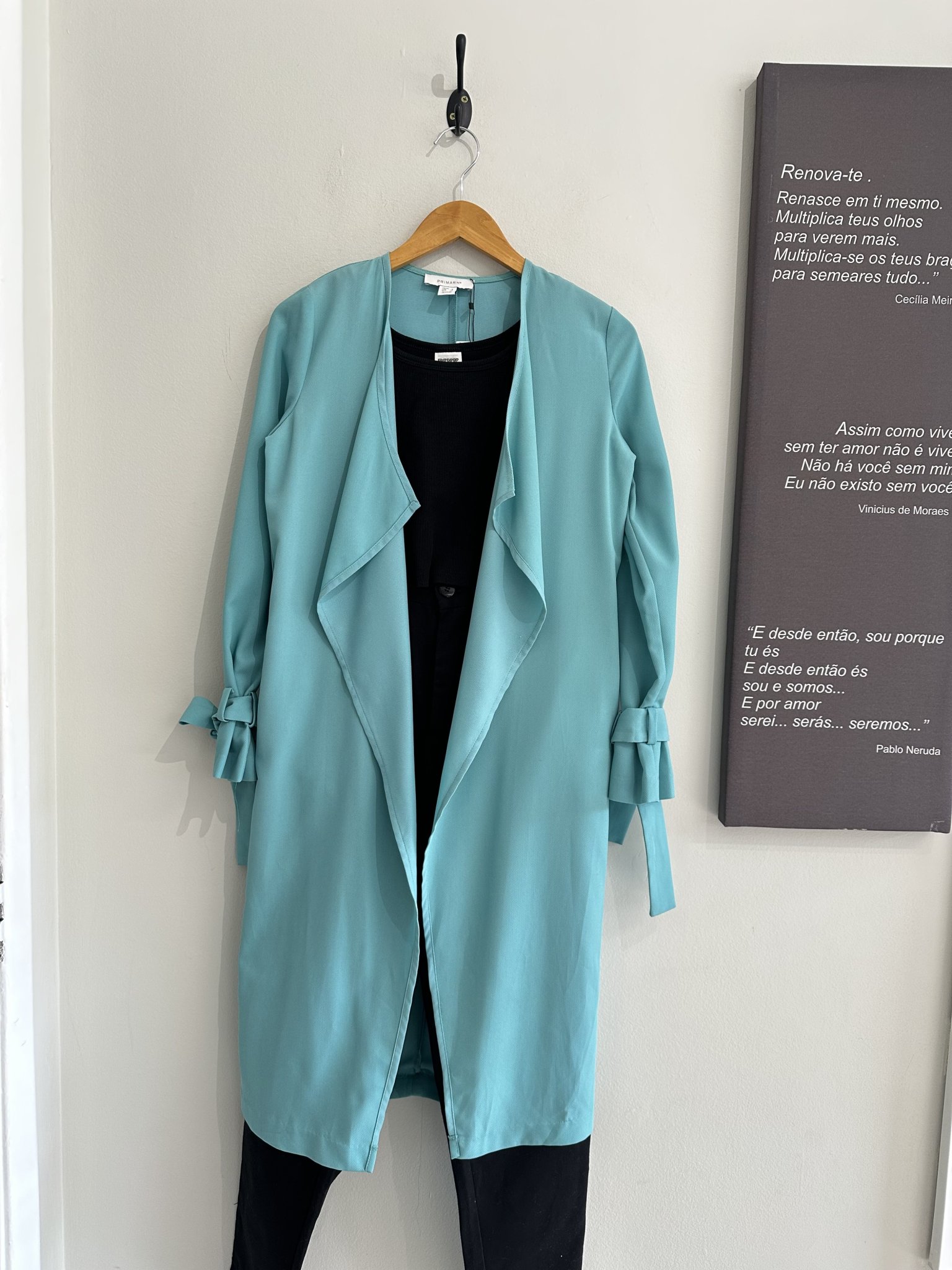 Cardigan longo verde agua m/longa Primark - 36/38 tamanho 36/38 - foto principal