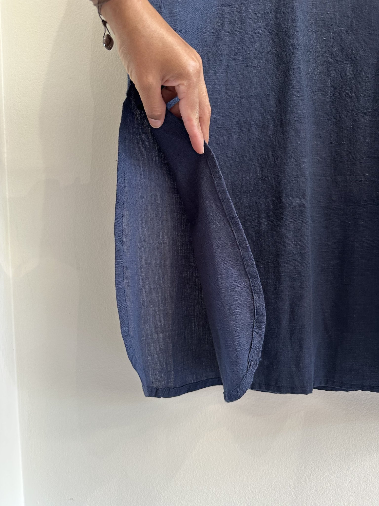 Vestido longo cargo azul escuro m/longa Fabindia - G tamanho G - vista adicional 4