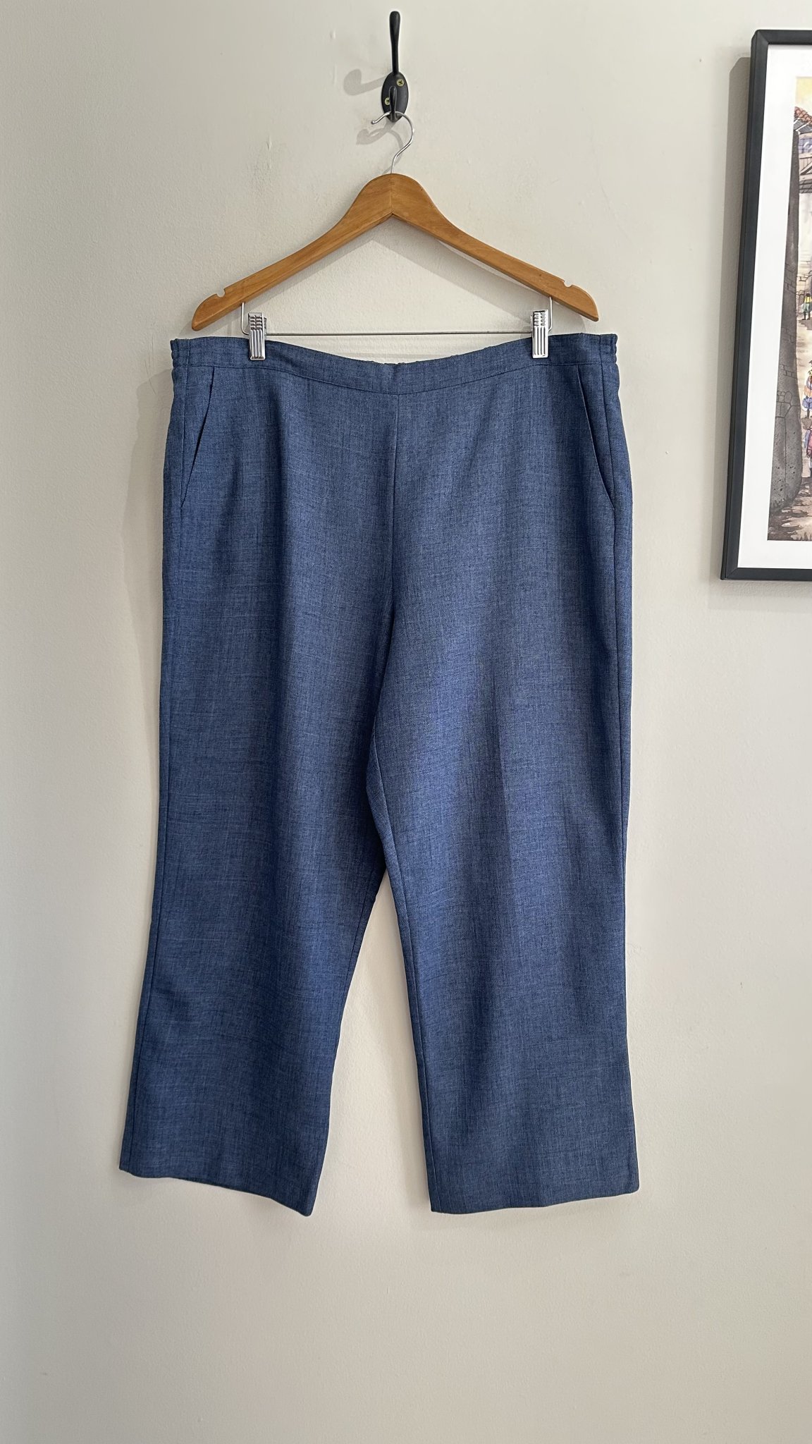 Calça azul de cintura regulável Alfred Dunner - 46/48 tamanho 46/48 - foto principal