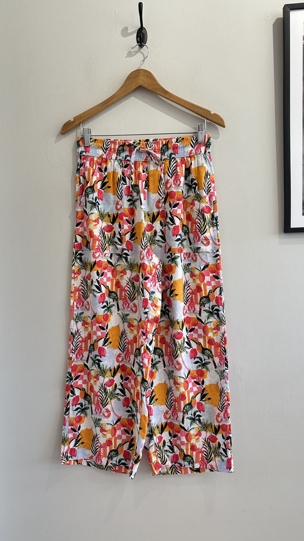 Calça pantalona tropical C&C - P branco, rosa, Laranja, Verde, Vermelho, azul tamanho P - foto principal