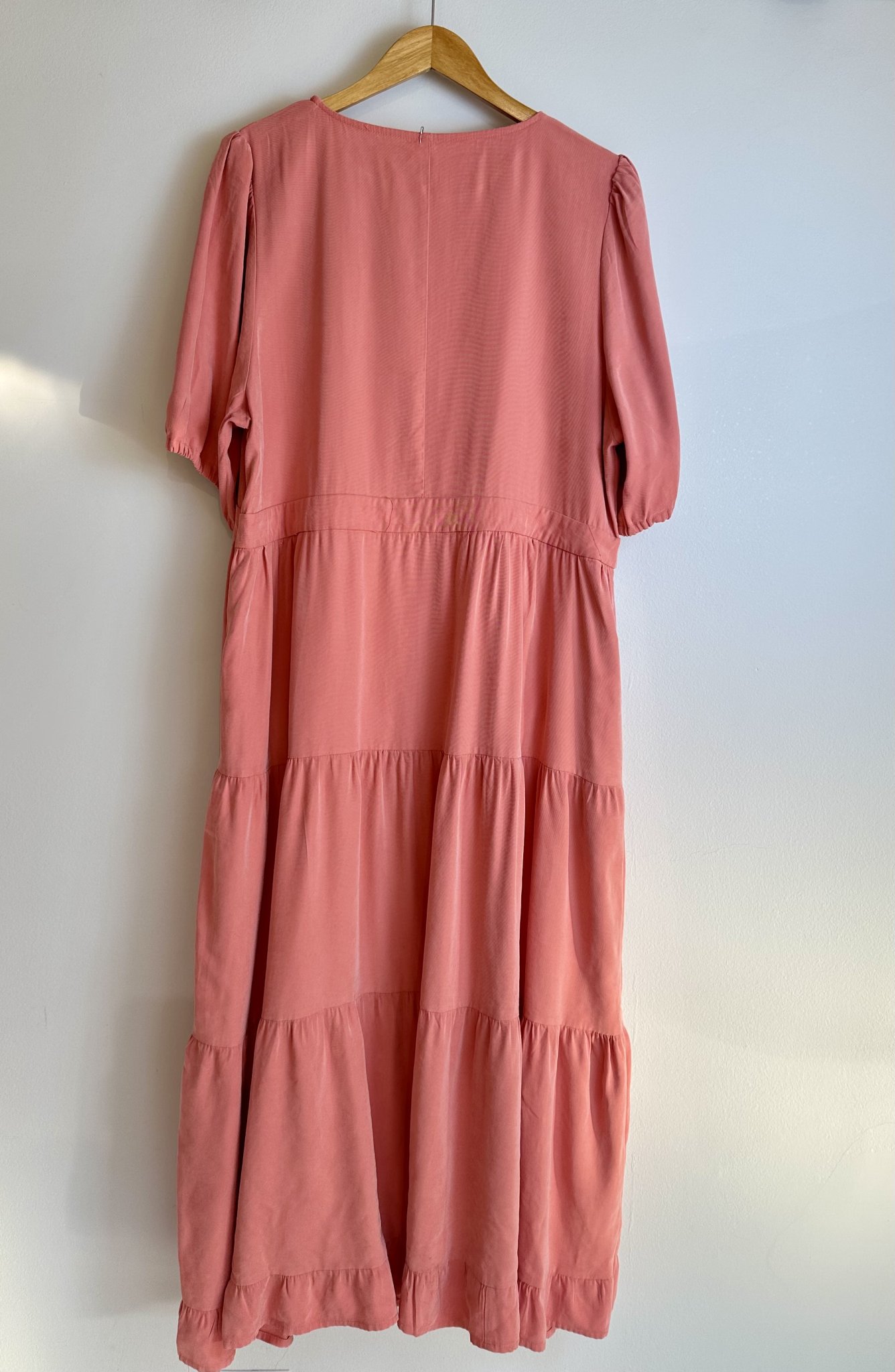 Vestido coral m/curta bufante s/marca - GG Rosa tamanho GG - vista adicional 2