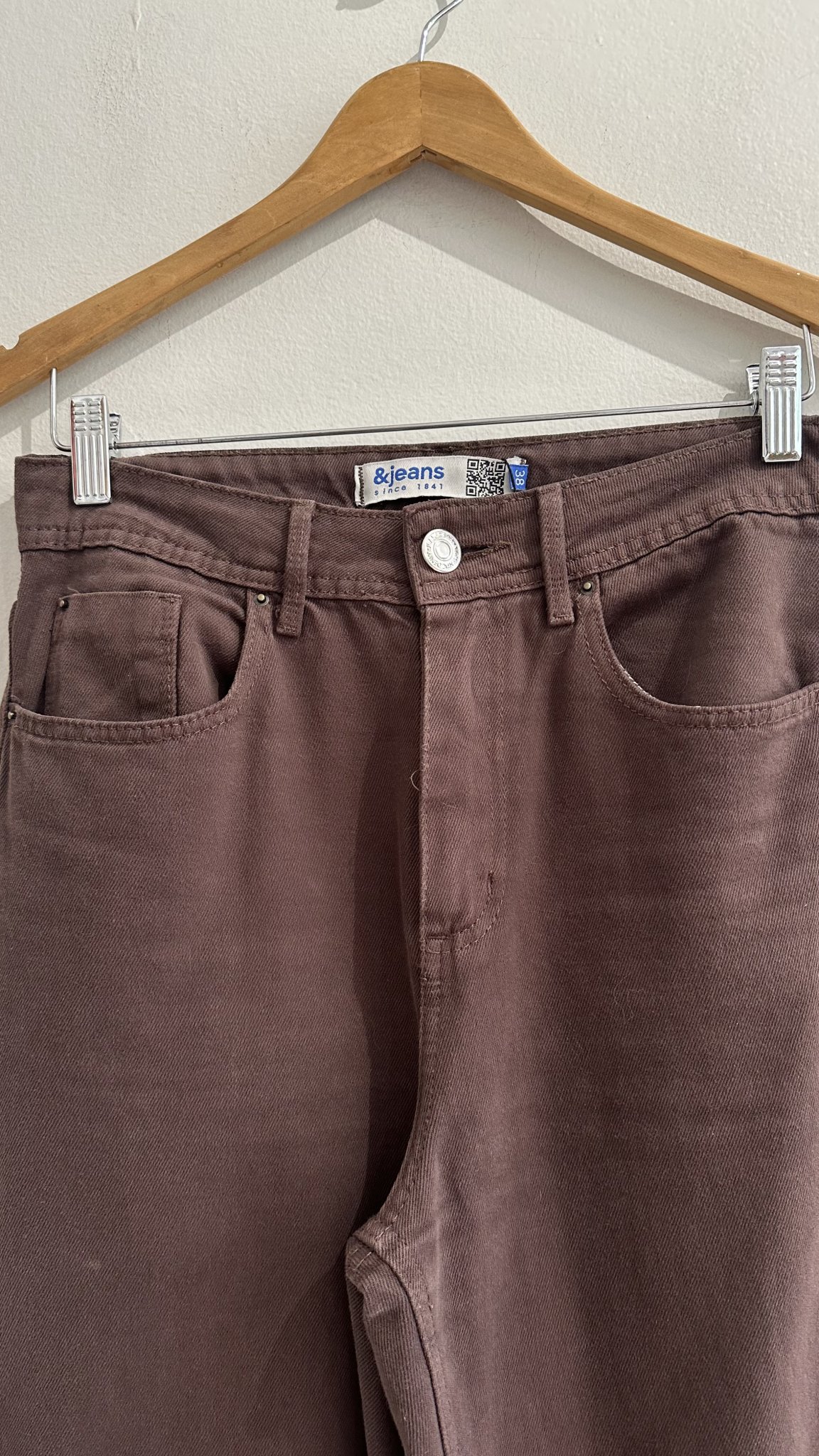 Calça jeans marrom reta &Jeans - 38 tamanho 38 - vista adicional 2