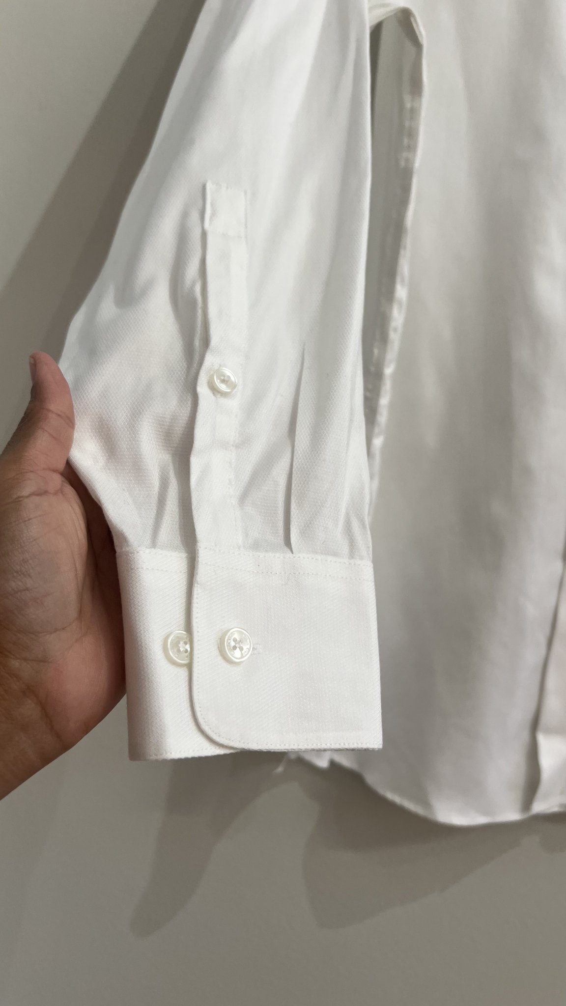 Camisa branca m/longa de algodão Calvin Klein - M branco tamanho M - vista adicional 3