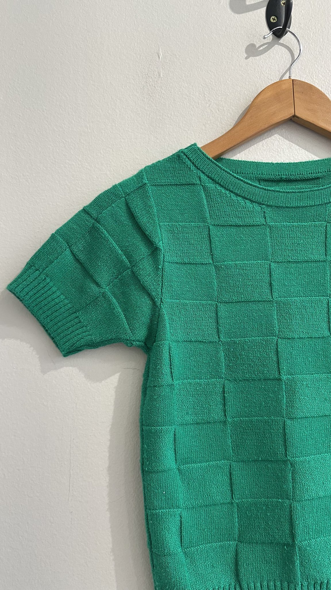 Blusa verde de tricô m/curta - P tamanho P - vista adicional 2