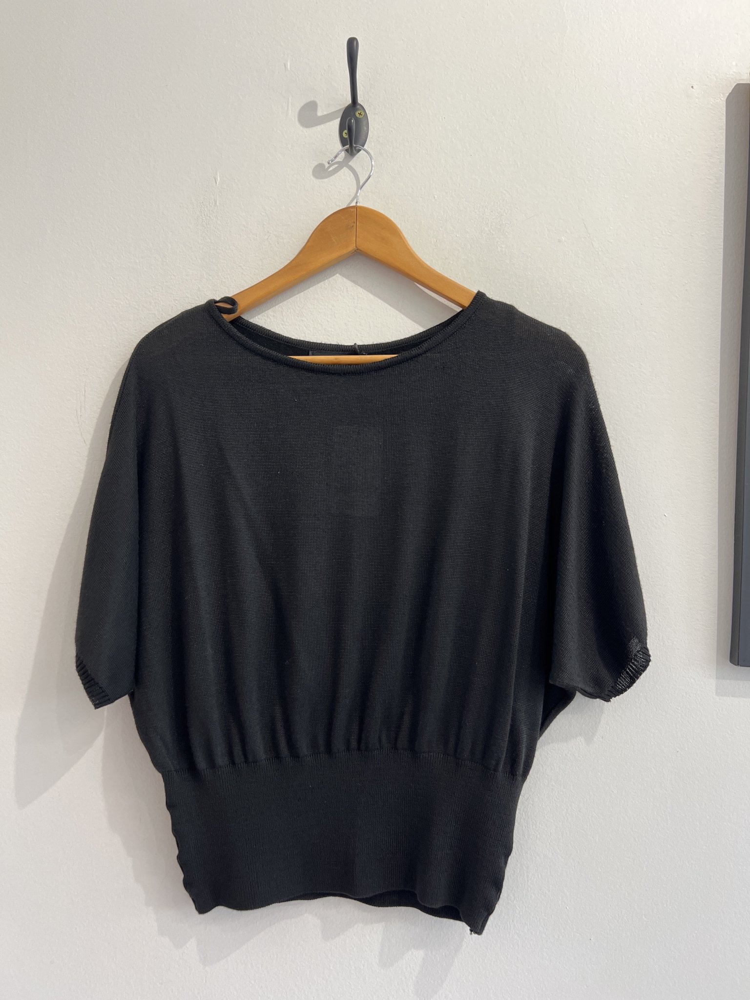 Blusa preta m/curta de tricô Cortelle - M Preto tamanho M - foto principal