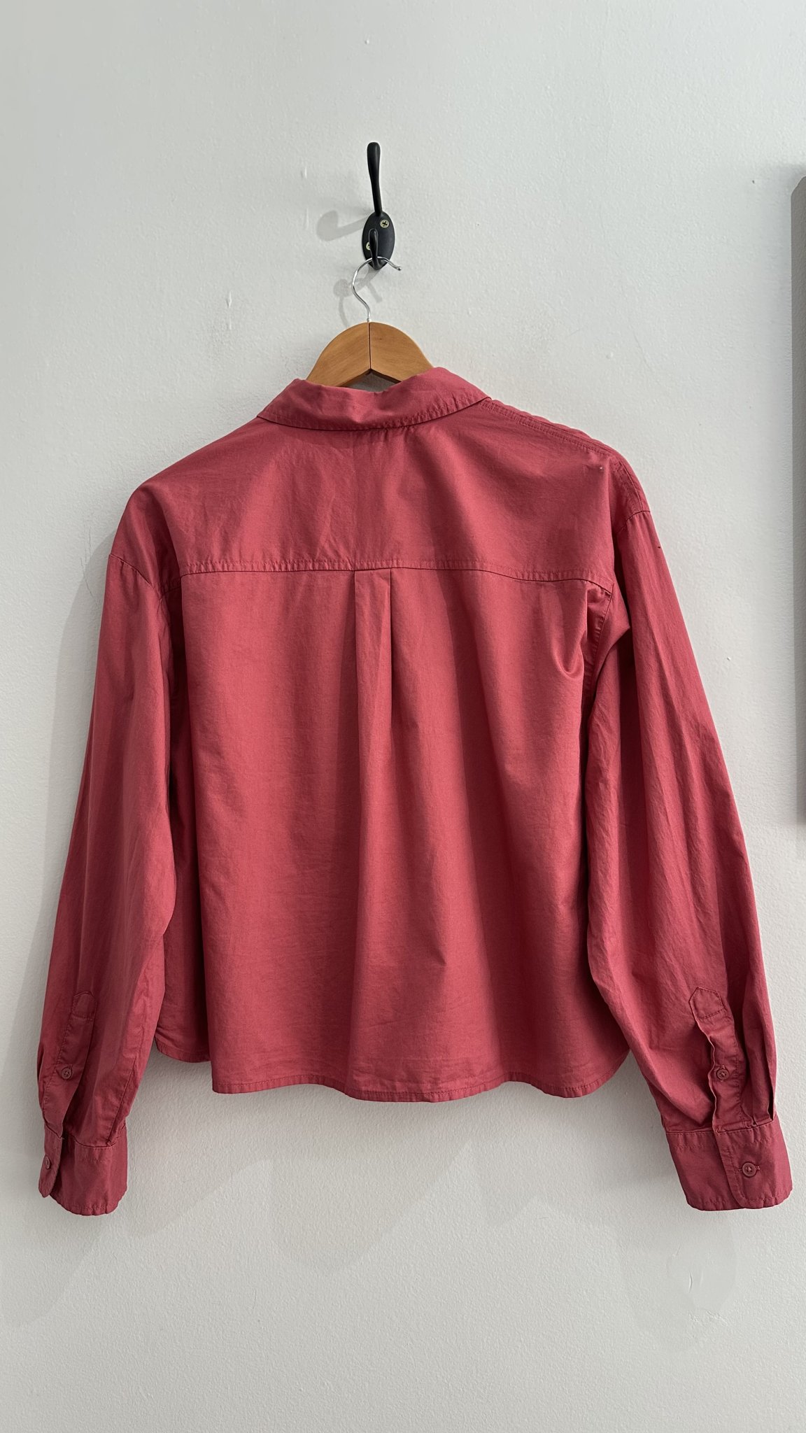 Camisa curta goiaba m/longa Old Navy de algodão - GG azul-marinho tamanho GG - vista adicional 4