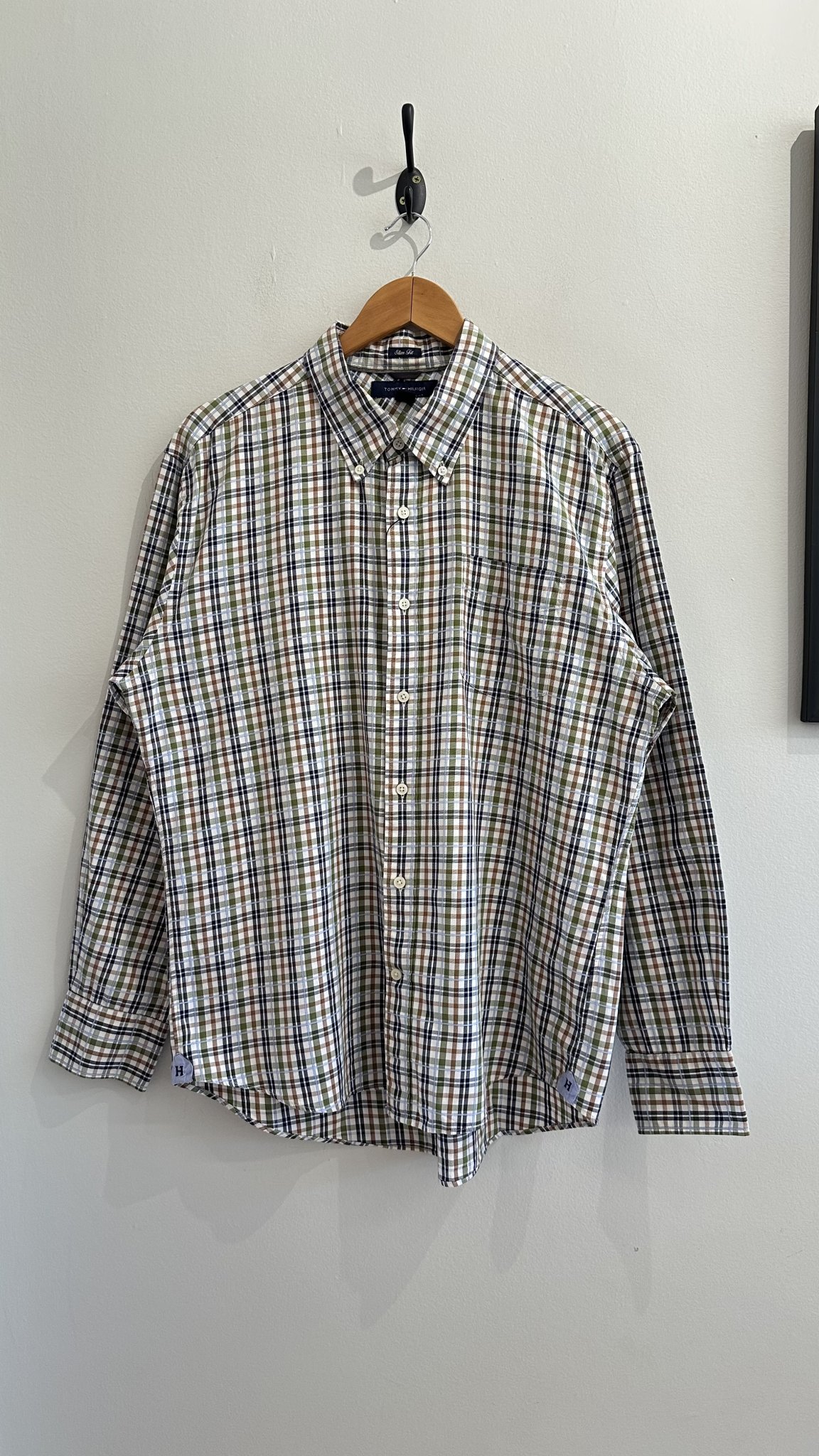 Camisa xadrez m/longa Tommy Hilfiger de algodão - GG tamanho GG - foto principal