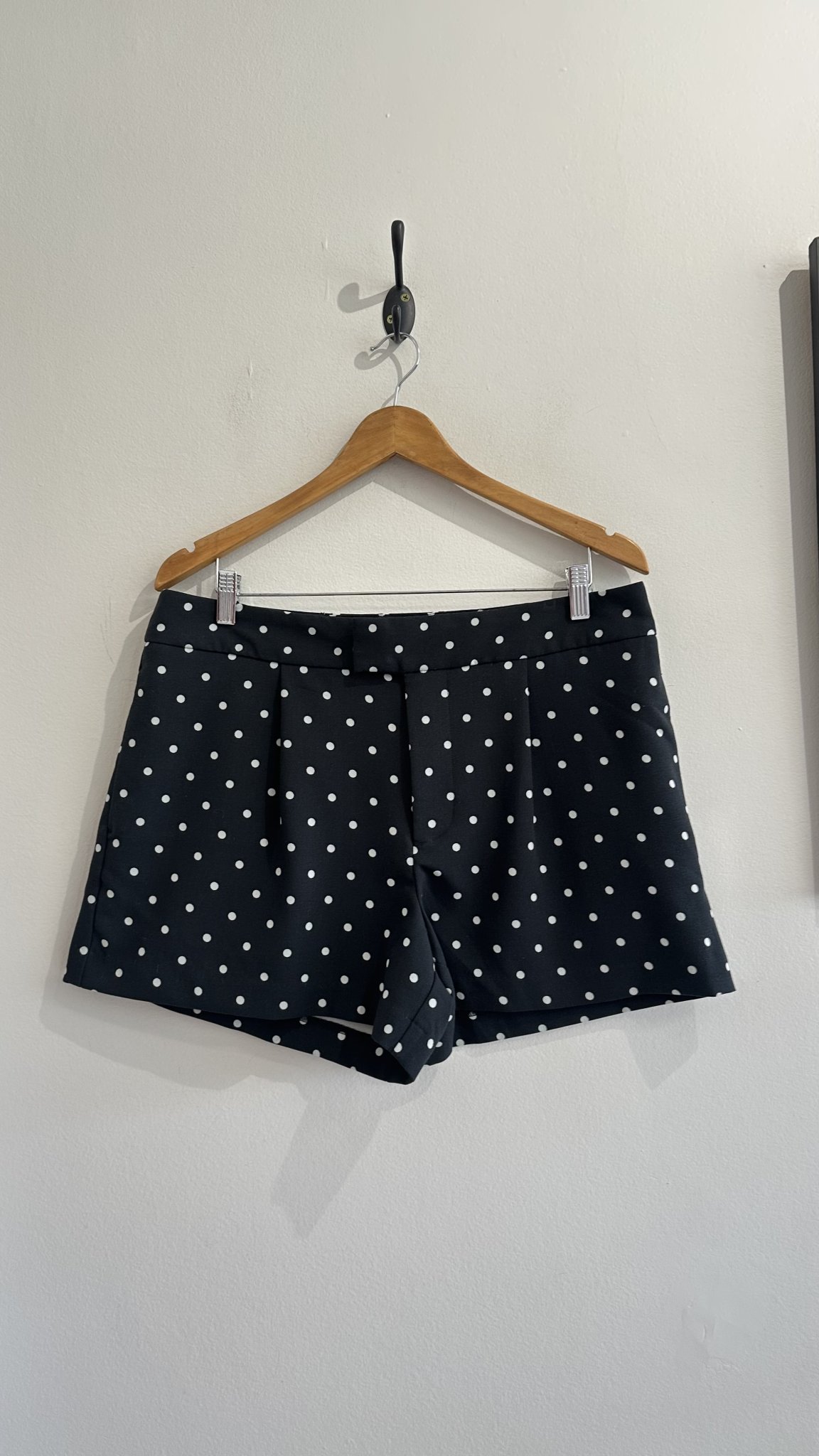 Short social preto de poá branco A New Day - 42/44 preto, branco tamanho 42/44 - foto principal