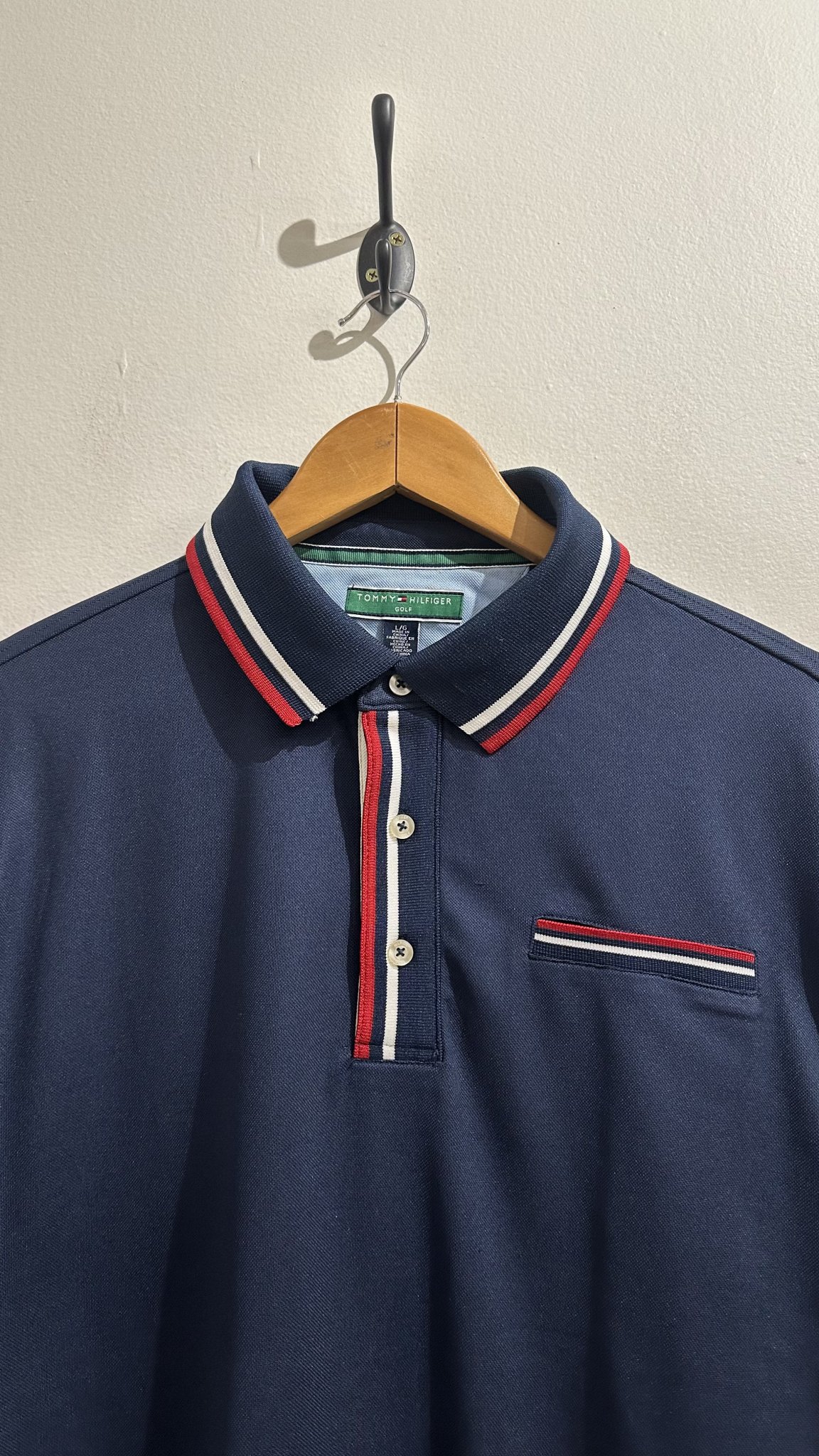 Camiseta gola polo azul marinho Tommy Hilfiger - G tamanho G - vista adicional 2