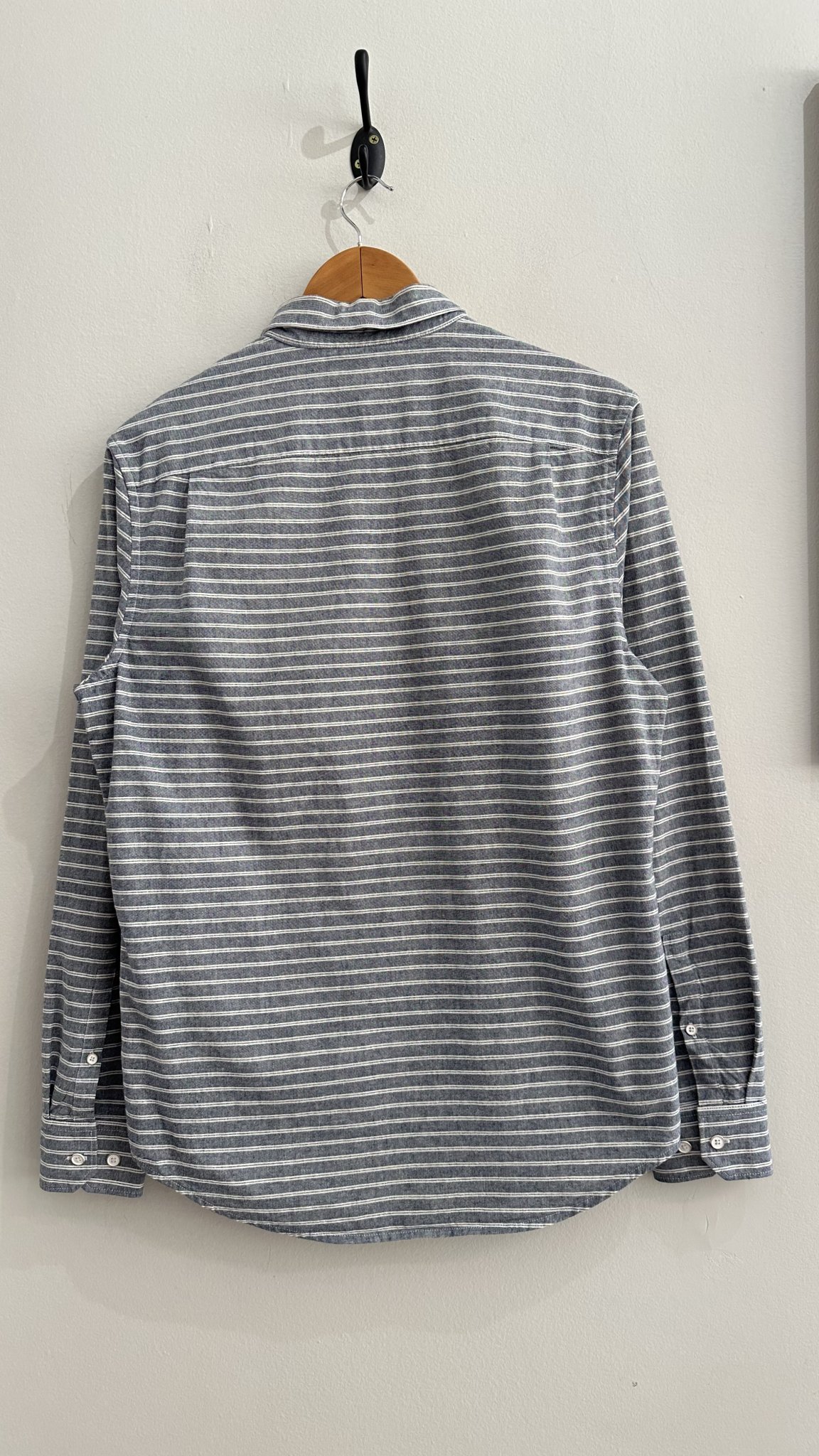 Camisa listrada azul m/longa Penguin - M tamanho M - vista adicional 3