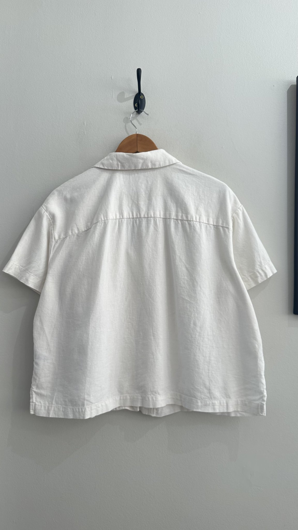 Camisa branca m/curta de linho e viscose A New Day - GG branco tamanho GG - vista adicional 3