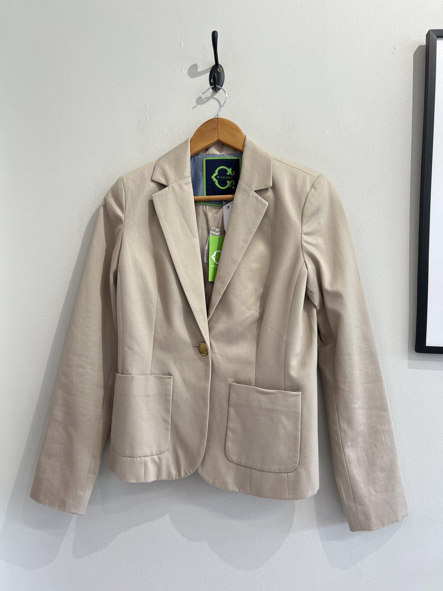 Blazer bege fecho de um botão Wonder - P tamanho P - foto principal