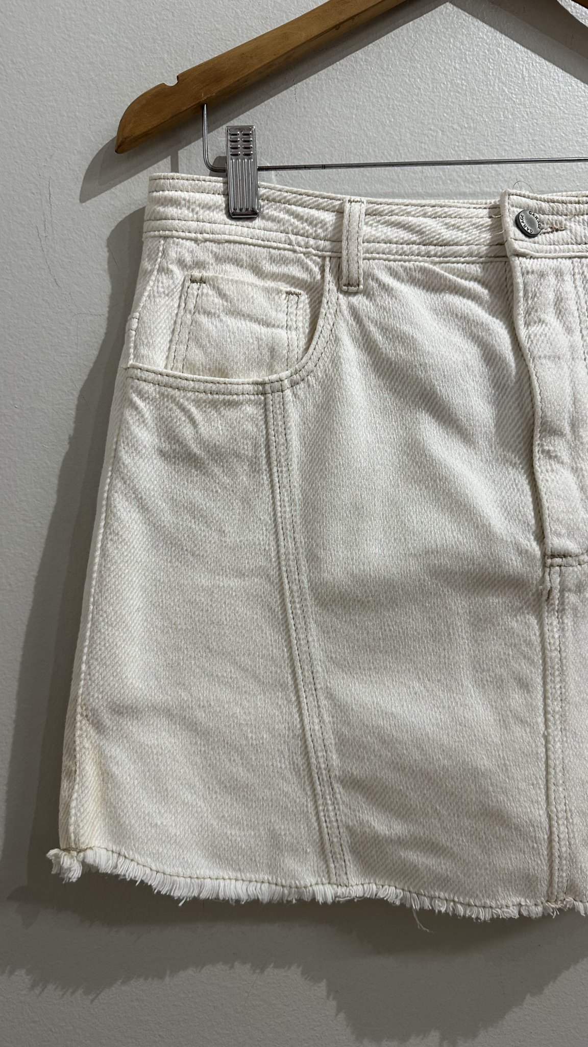 Saia off white texturizada Garage - 44 branco tamanho 44 - vista adicional 2