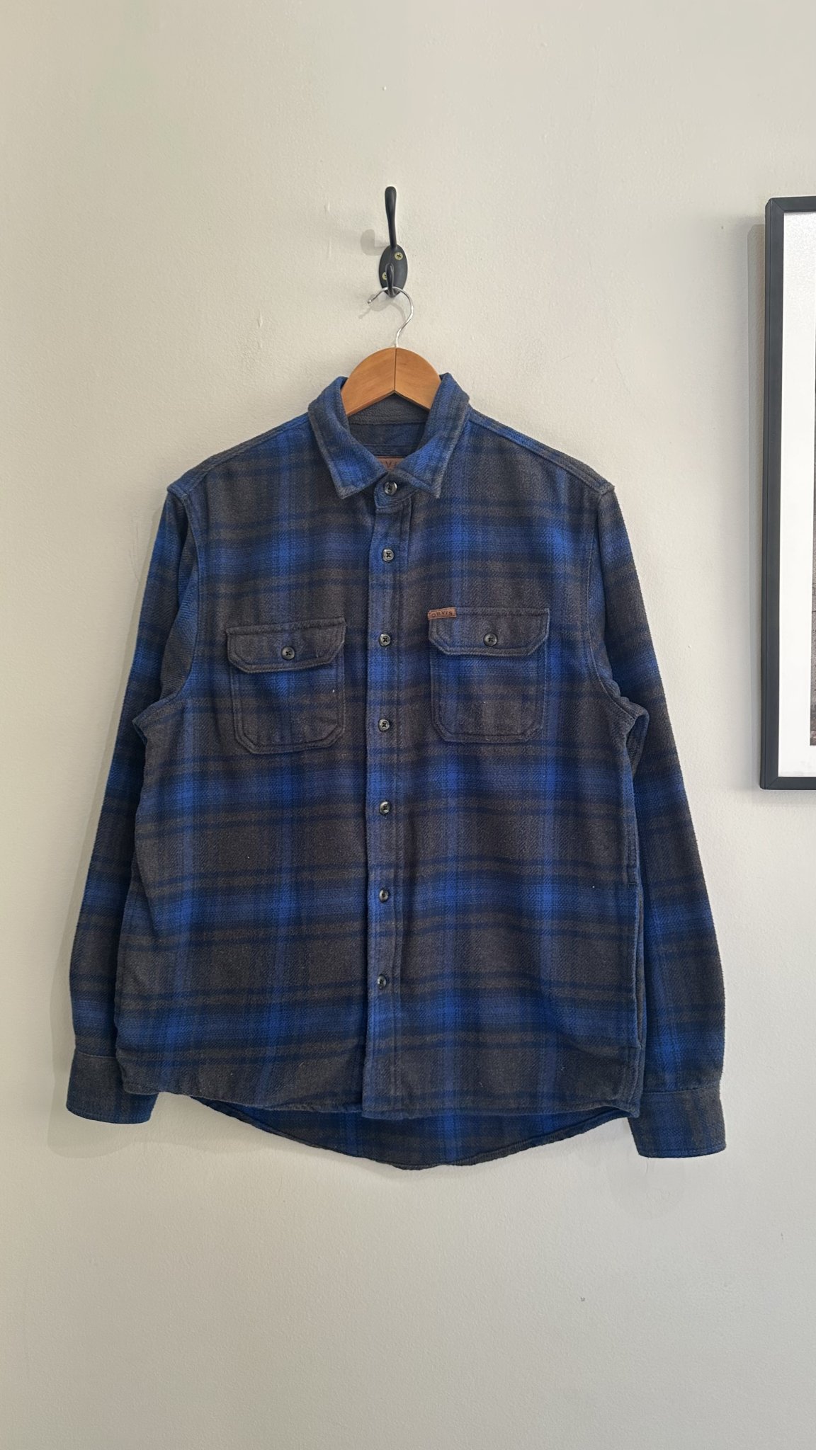 Camisa xadrez azul escuro m/longa Orvis - P tamanho P - foto principal
