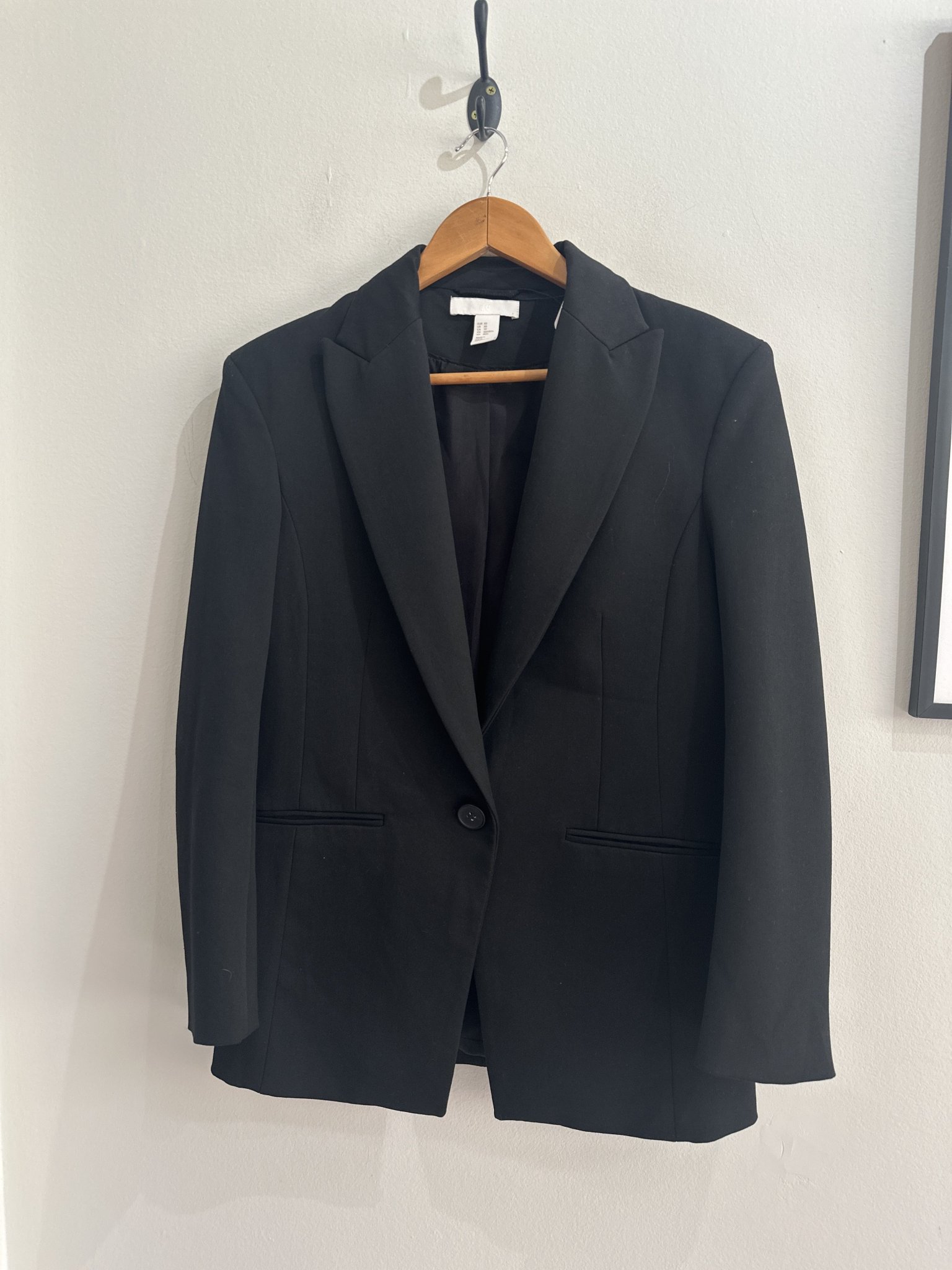 Blazer preto fecho de um botão H&M - PP tamanho PP - foto principal