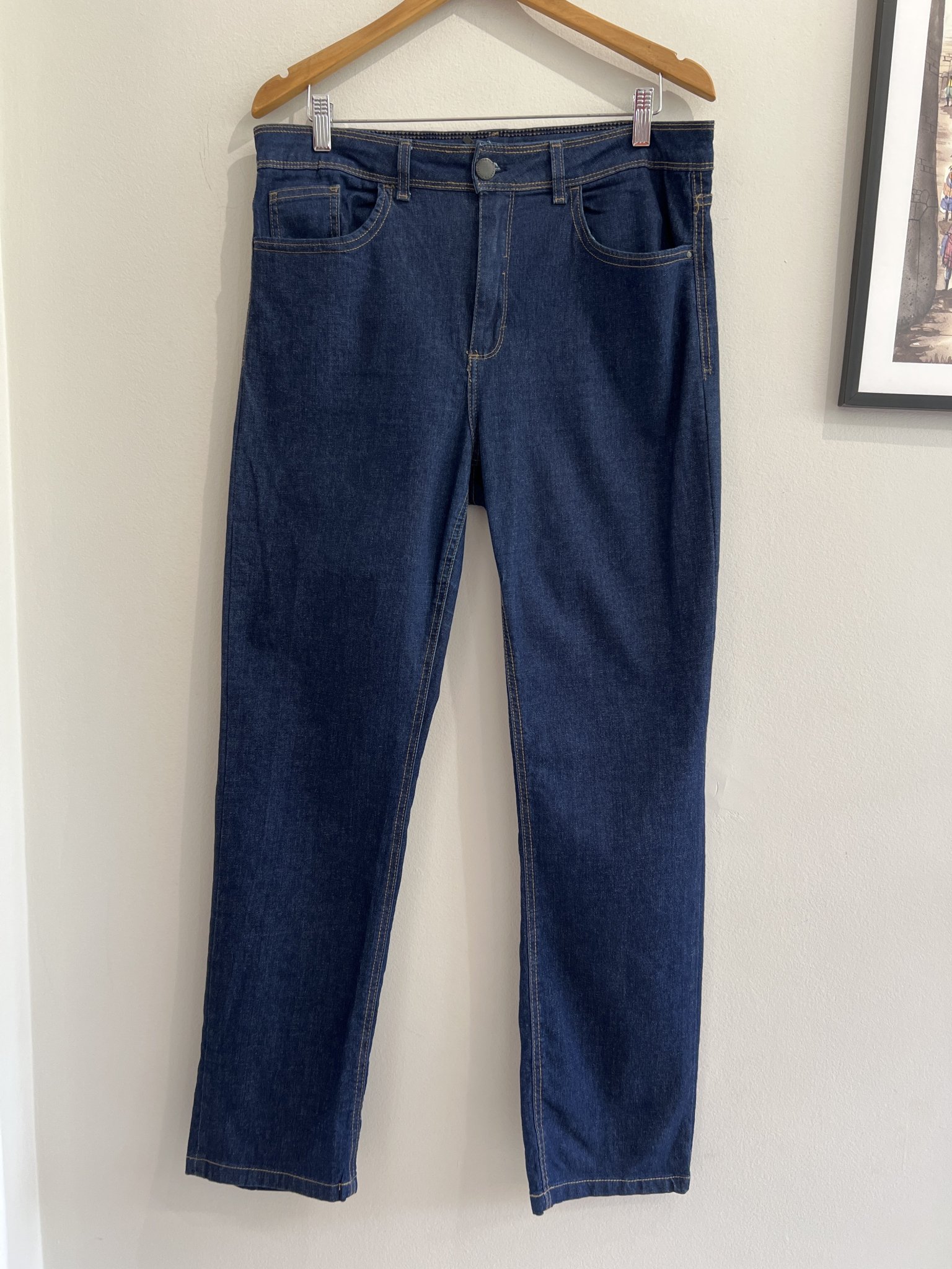 Calça jeans escura Marfinno - 48 Azul-marinho tamanho 48 - foto principal