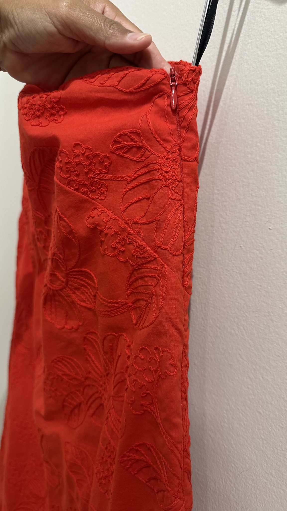 Vestido vermelho de laise m/nula Raizz - P tamanho P - vista adicional 3