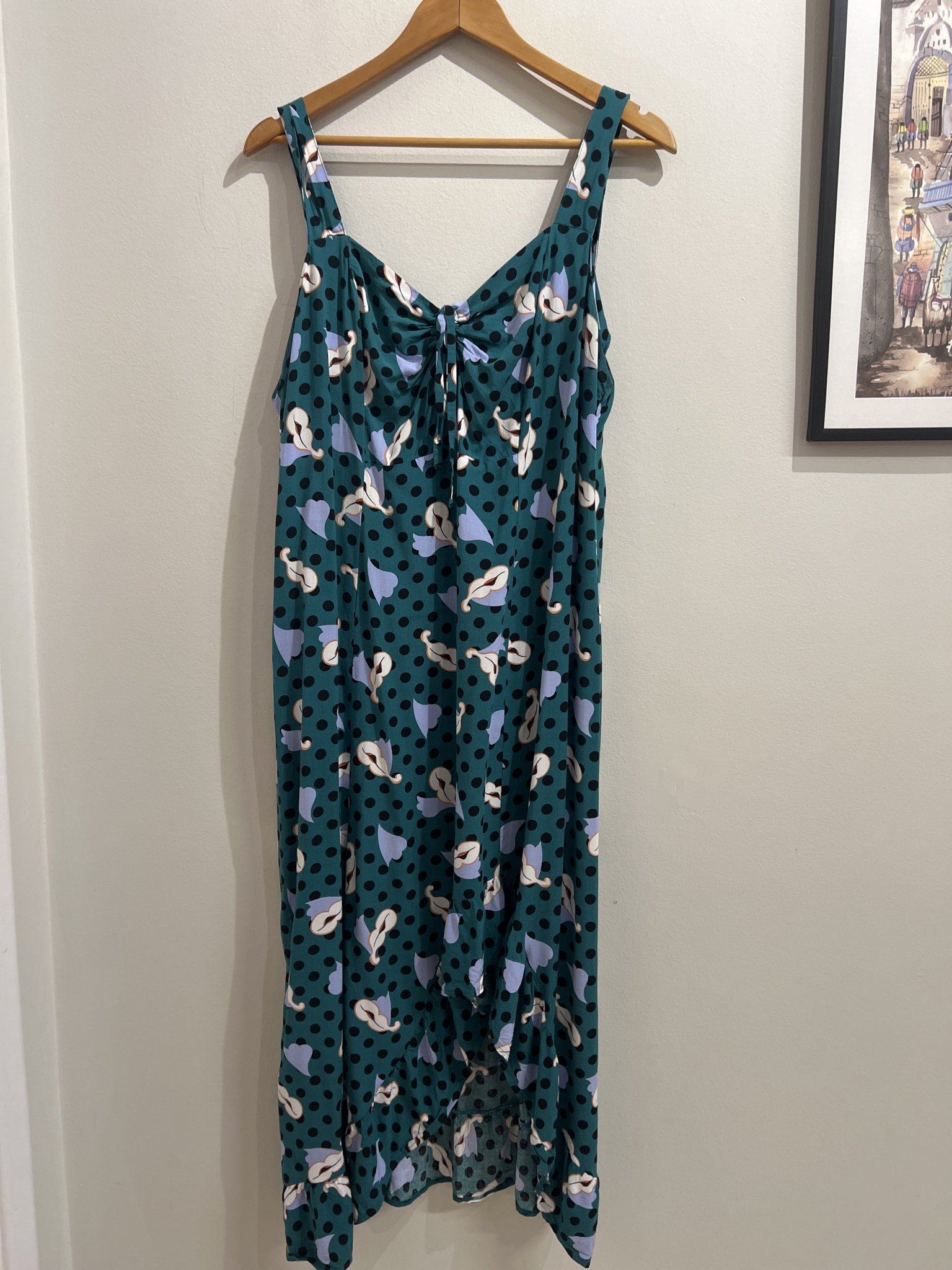 Vestido longo verde mix de estampa de alça Program - G3 - foto principal