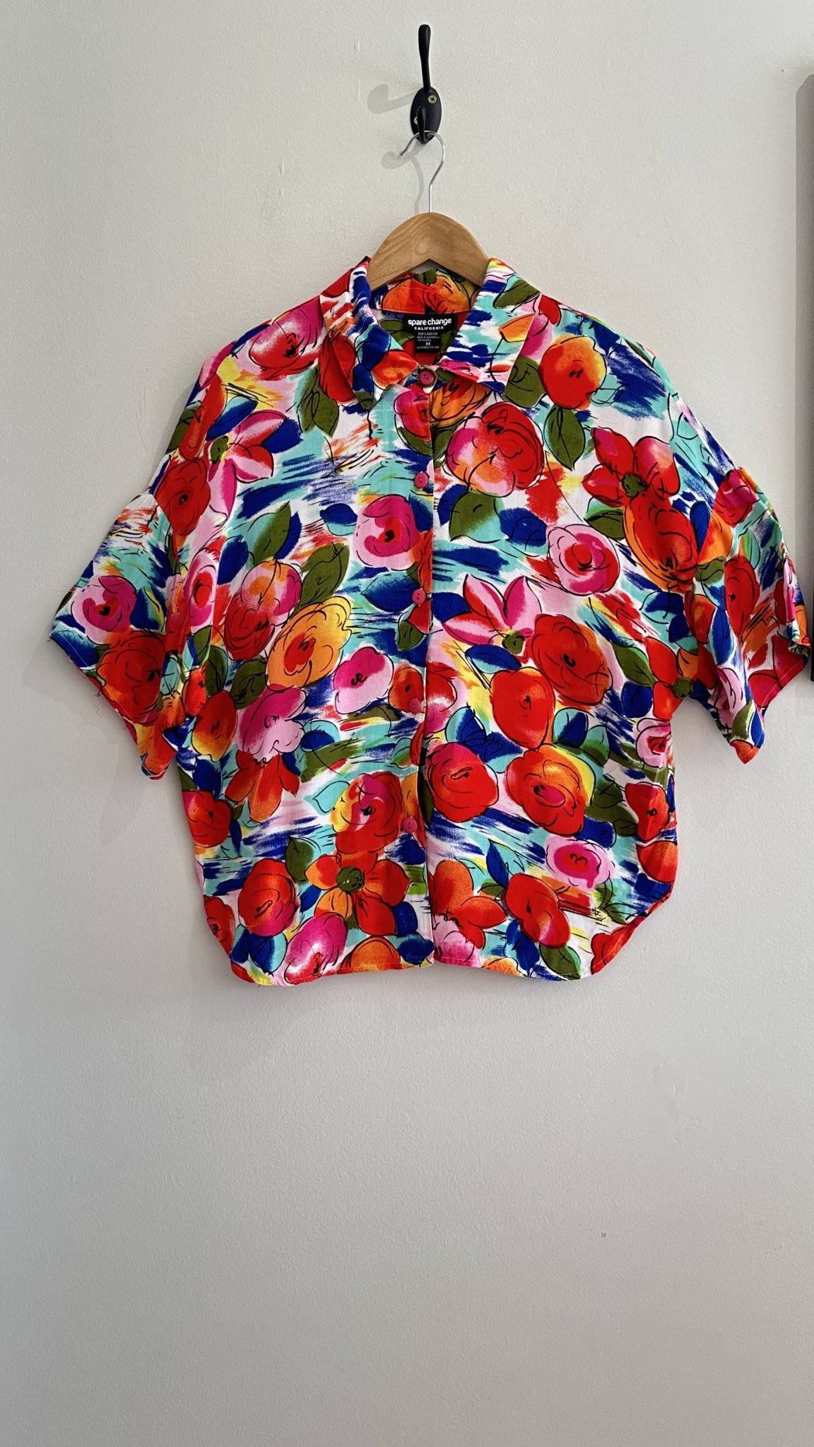 Camisa floral colorida m/curta Spare Change - M tamanho M - foto principal