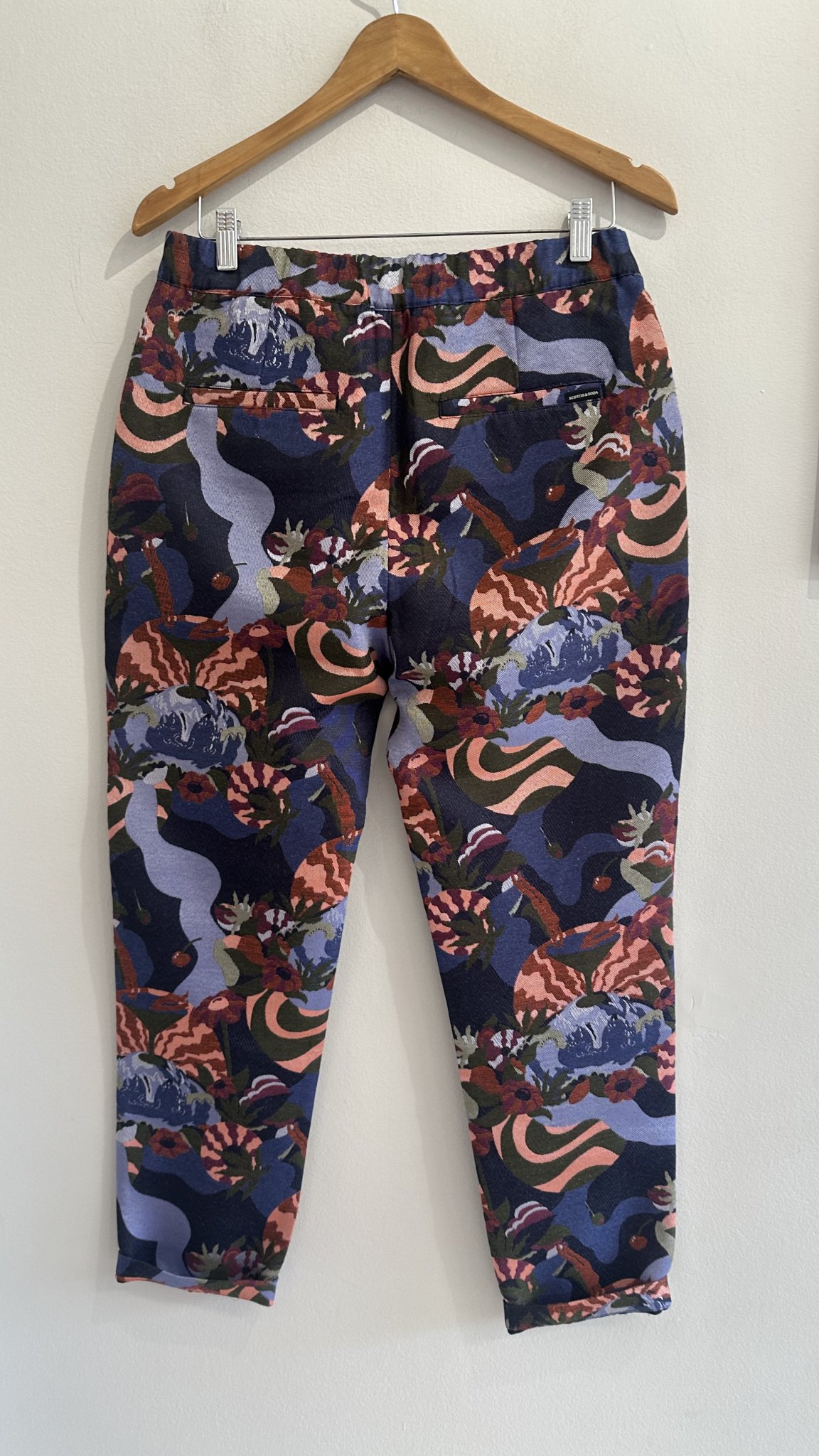 Calça lavanda estampa tropicalia color de cintura regulável Scotch end Solda - P tamanho P - vista adicional 3