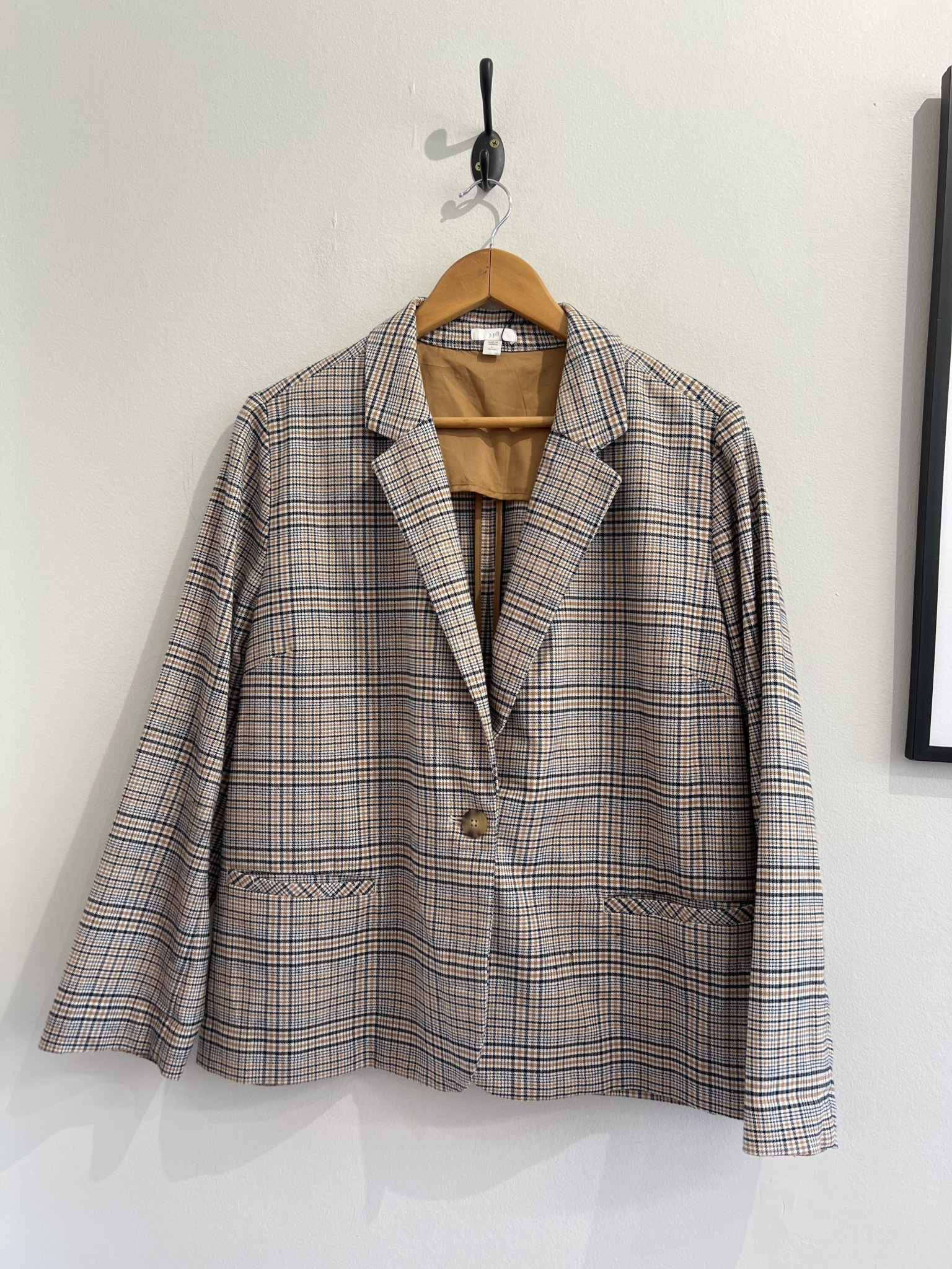 Blazer xadrez preto e camel J. Jill - G tamanho G - foto principal