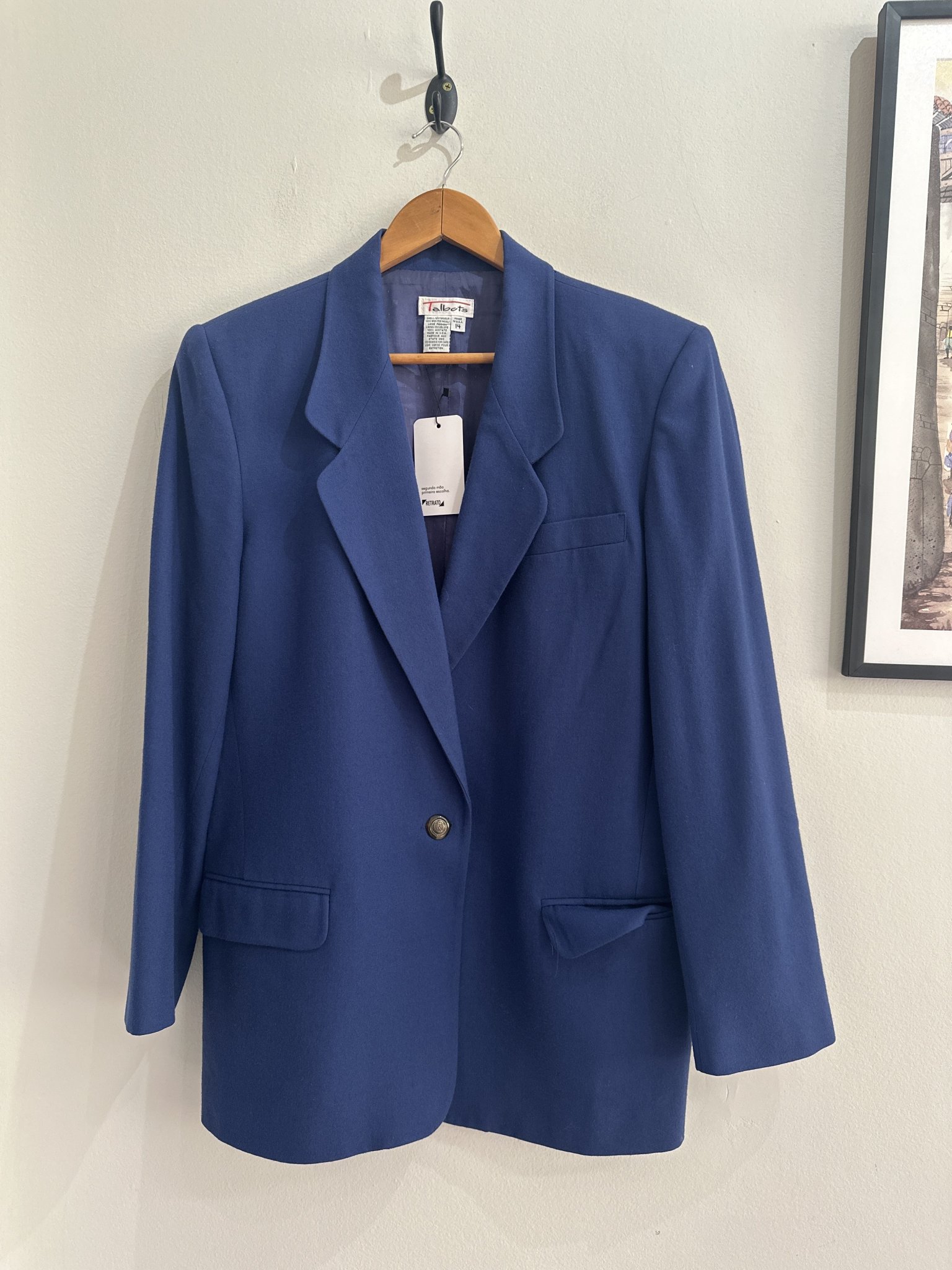 Blazer azul marinho Talbots de lã - GG azul, azul-marinho tamanho GG - foto principal
