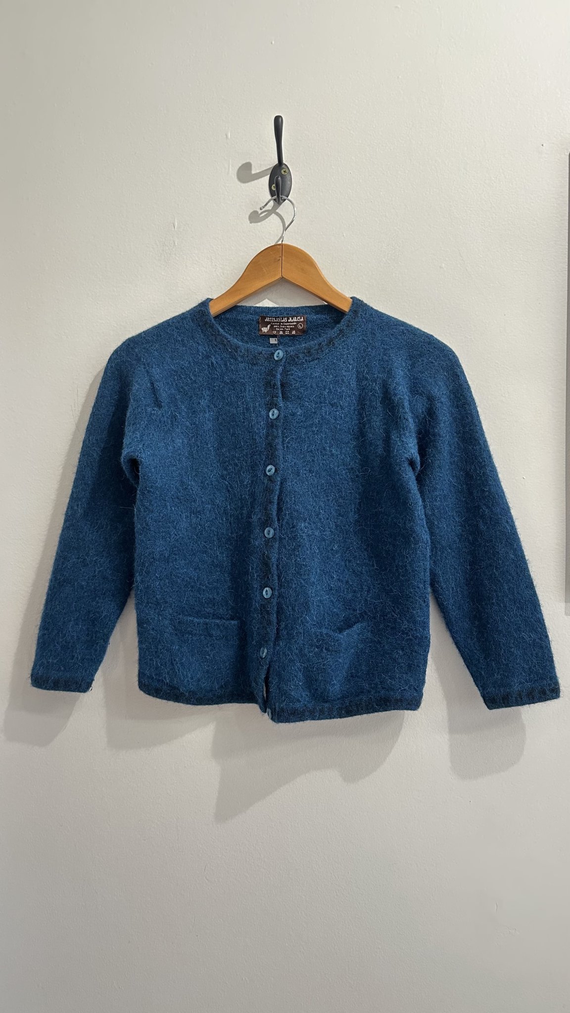 Casaqueto azul de alpaca Artesanias Marcia - P tamanho P - foto principal