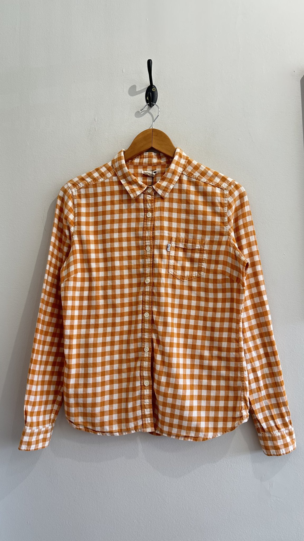 Camisa quadriculado laranja m/longa Levis - M tamanho M - foto principal