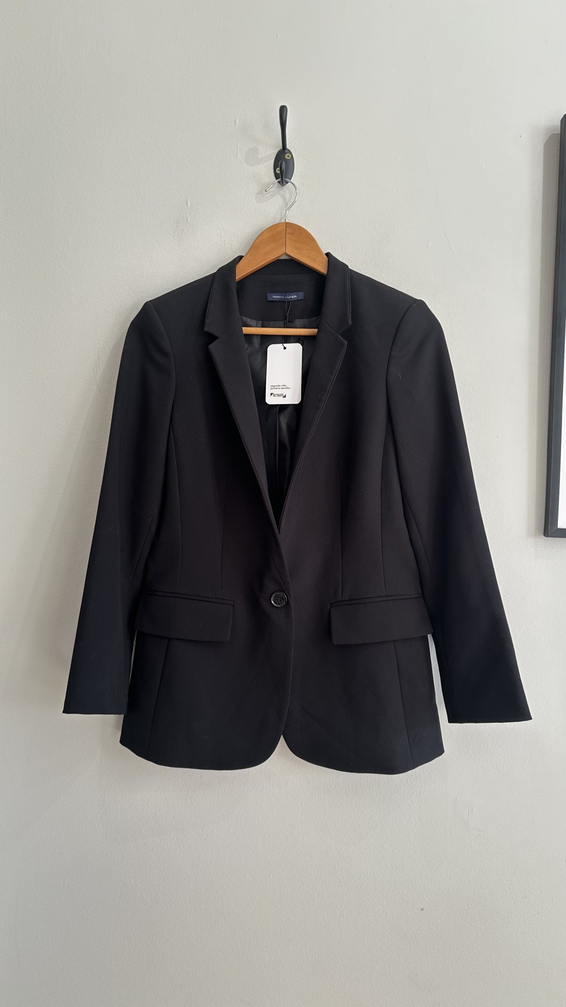 Blazer preto fecho de um botão Tommy Hilfiger - P tamanho P - foto principal