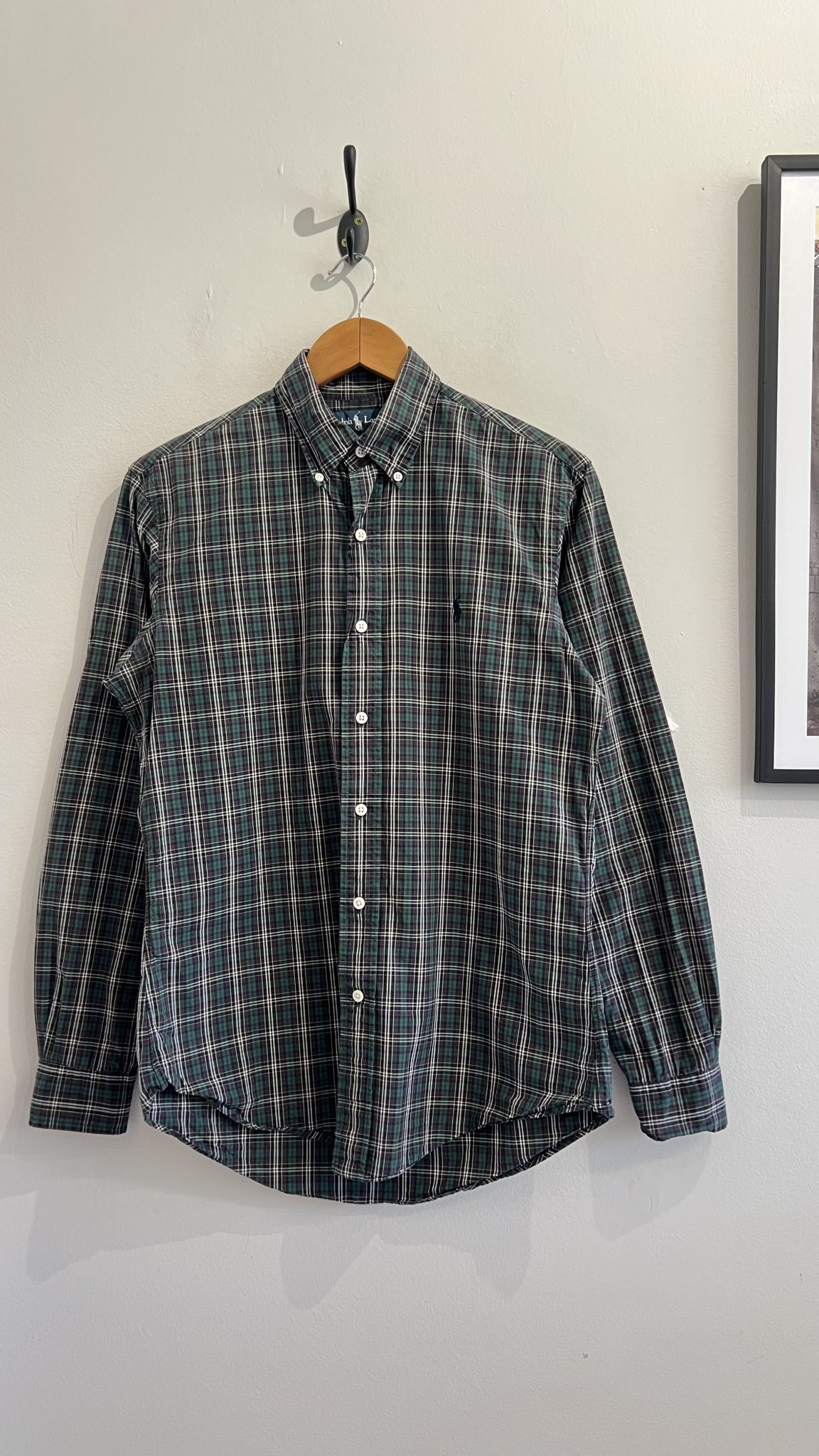Camisa xadrez verde m/longa Ralph Lauren - P tamanho P - foto principal