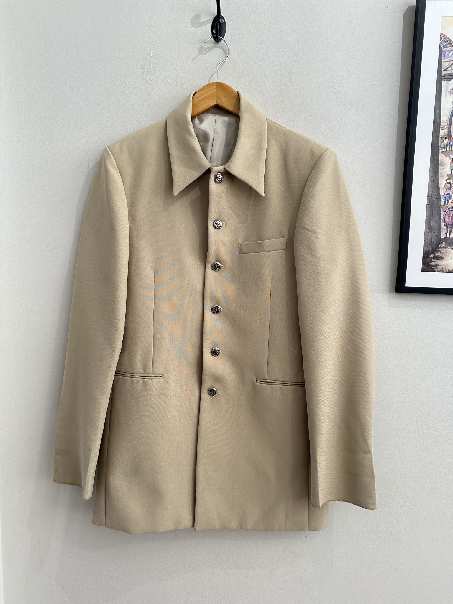 Maxi blazer bege de botões vintage - G tamanho G - foto principal
