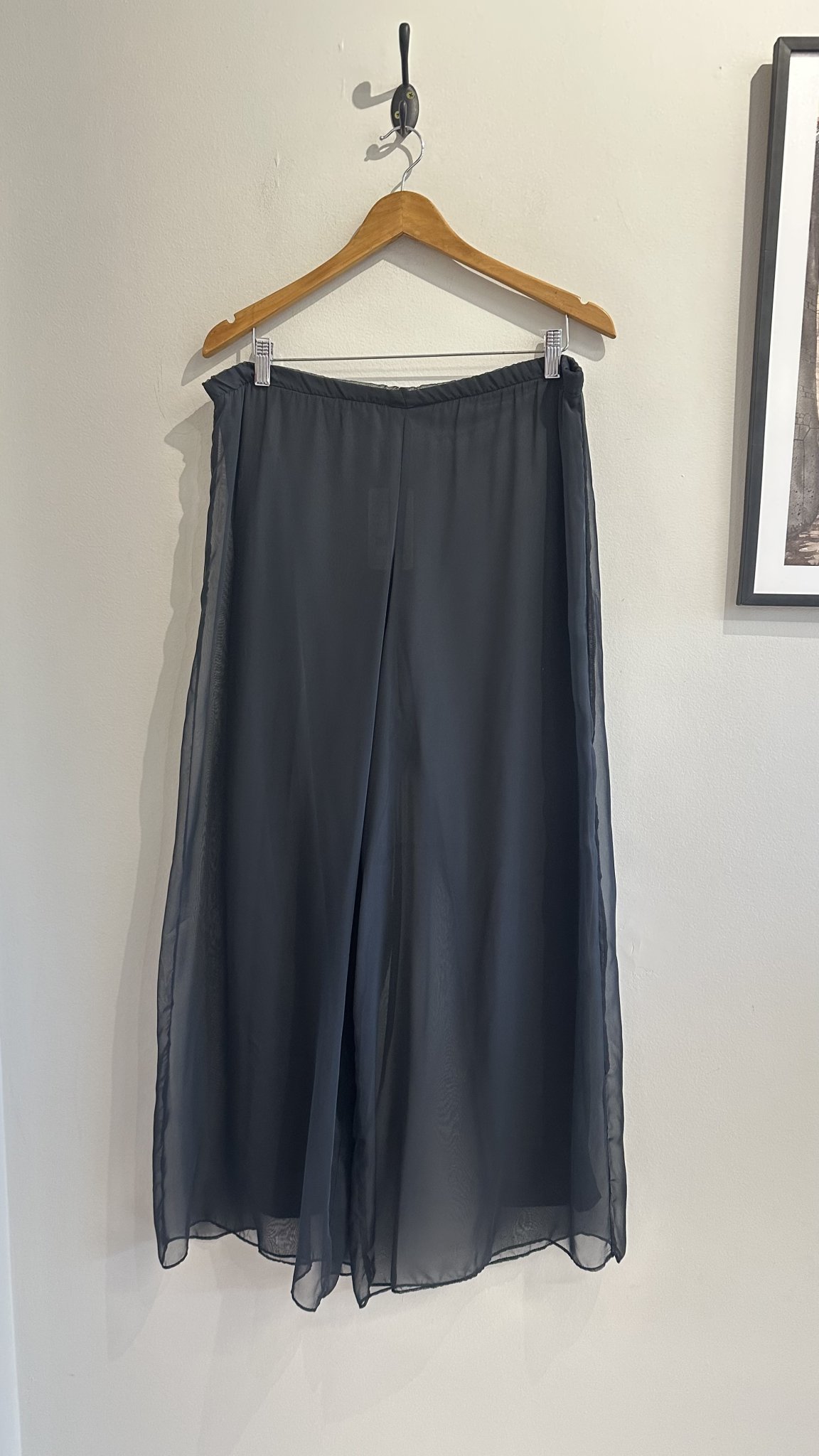 Calça pantalona preta s/marca - 36/38 preto tamanho 36/38 - foto principal