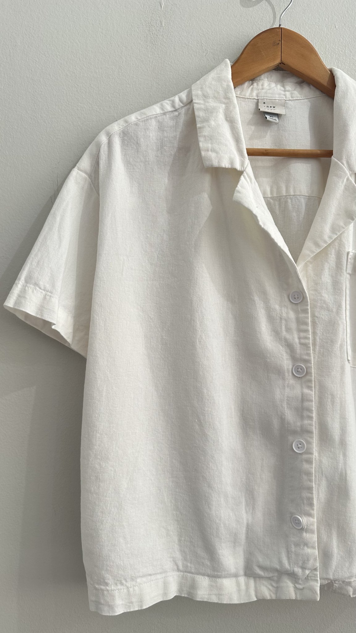 Camisa branca m/curta de linho e viscose A New Day - GG branco tamanho GG - vista adicional 2