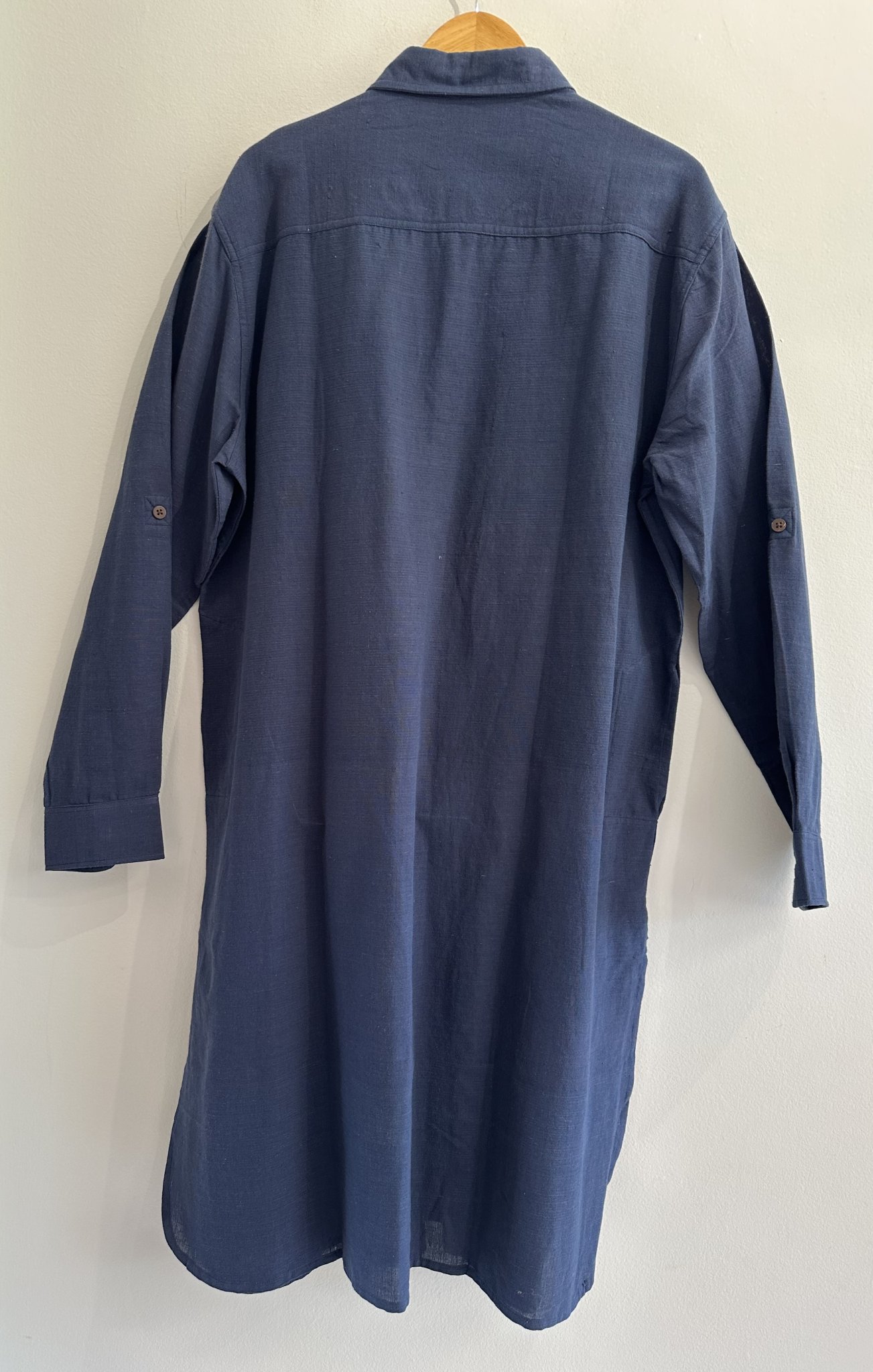 Vestido longo cargo azul escuro m/longa Fabindia - G tamanho G - vista adicional 2