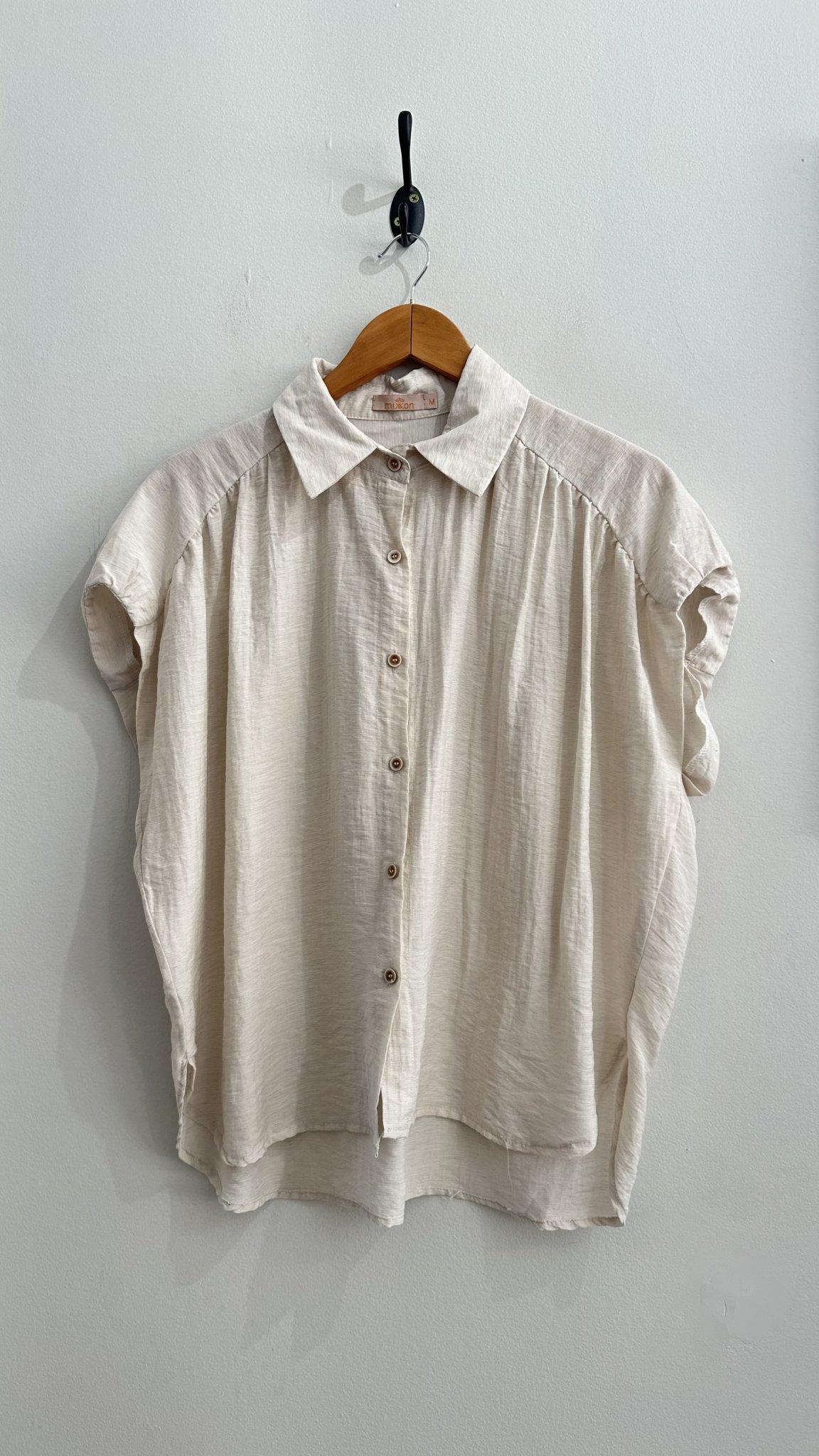 Blusa creme m/curta Mixon - M tamanho M - foto principal