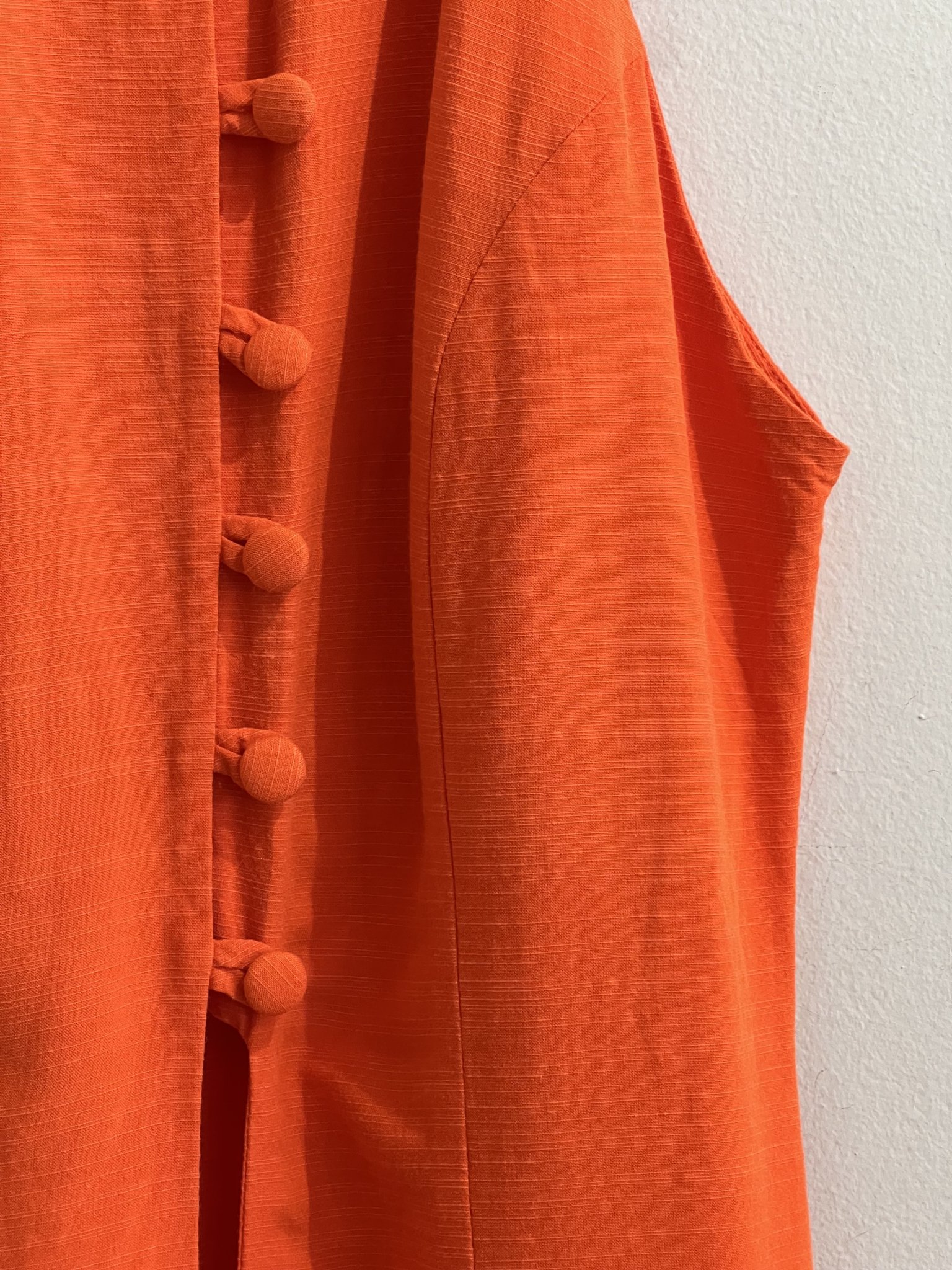 Maxiblusa laranja de botões Orada - M tamanho M - vista adicional 3